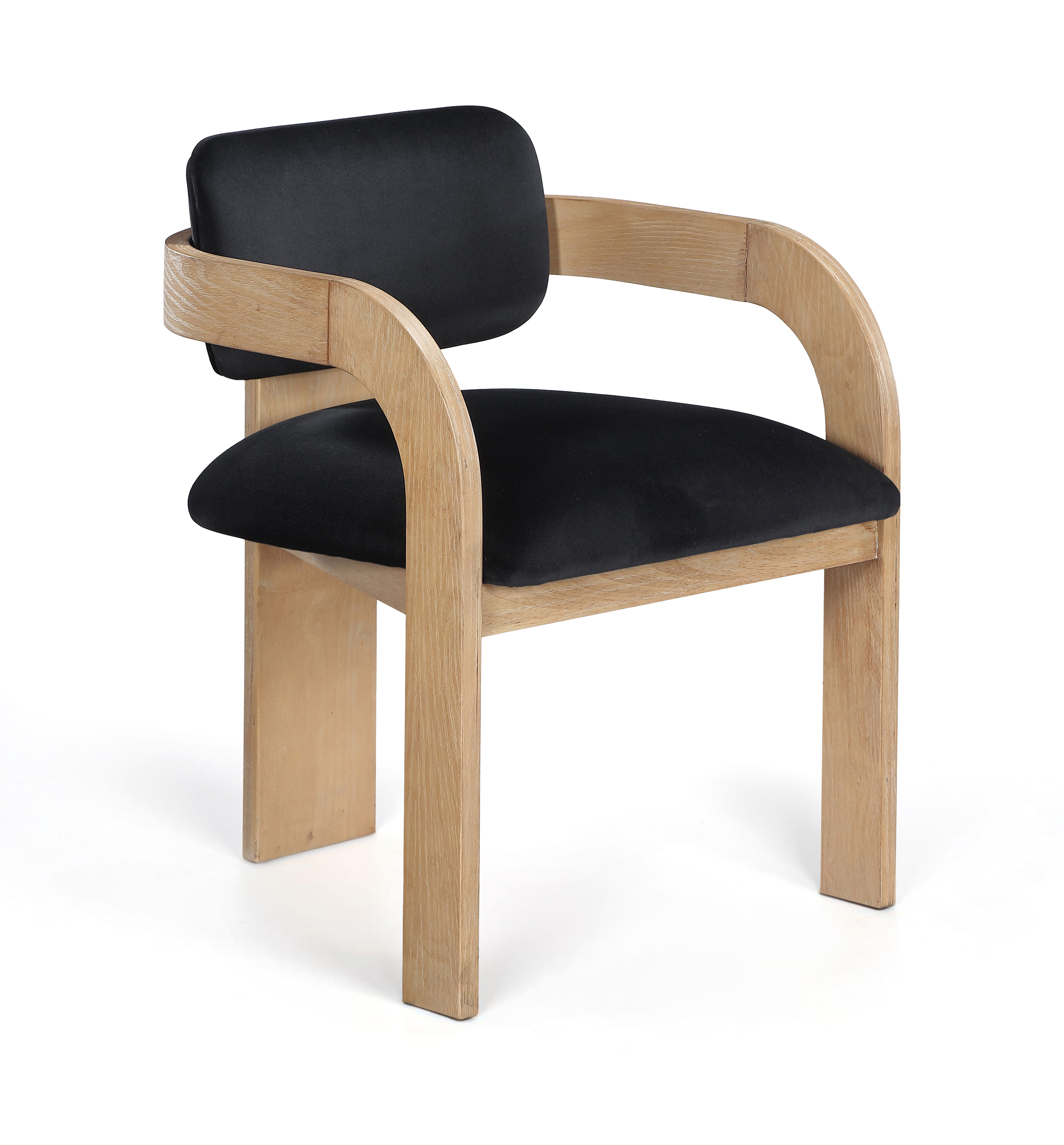 Cedra - Velvet Performance Fabric Upholstered Dining Chair (Set of 2) - Black