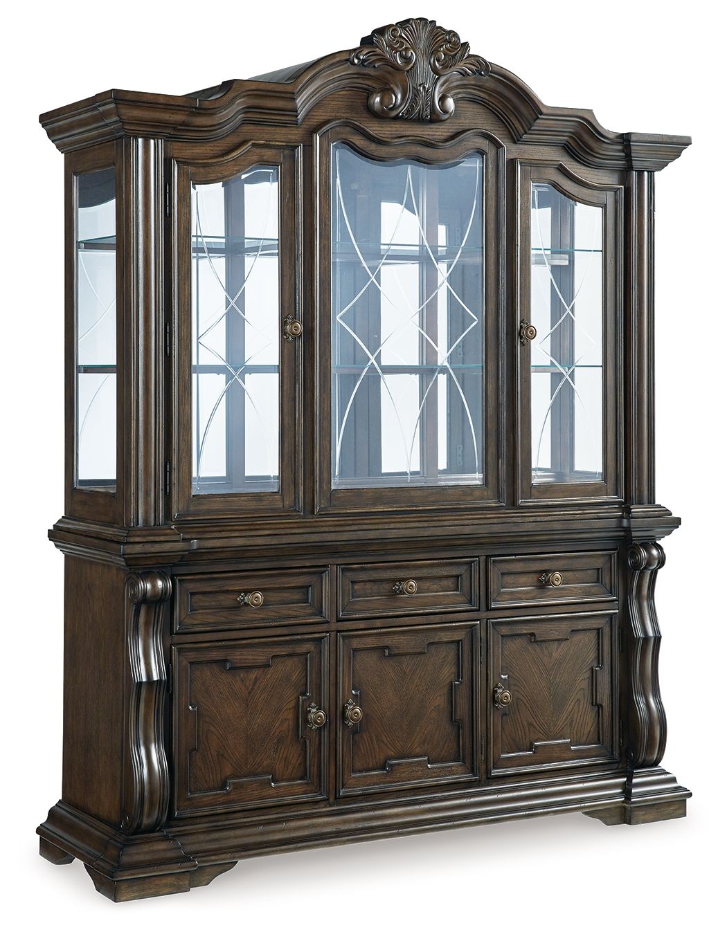 Ashley Maylee - Dark Brown - Dining Buffet And Hutch