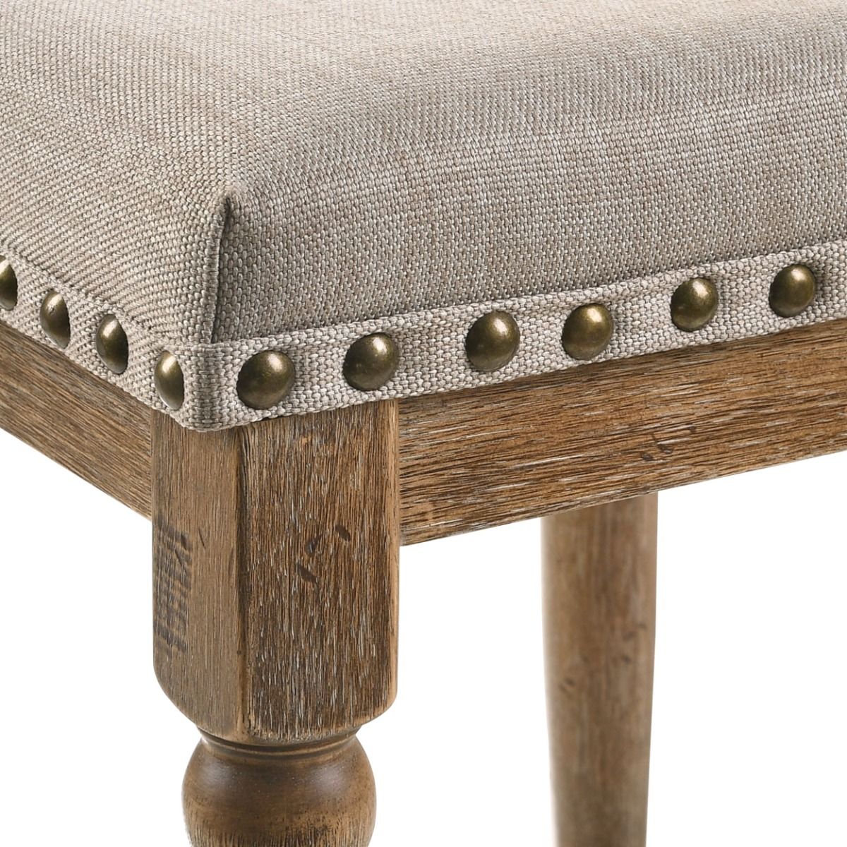 Farsiris - Counter Height Stool (Set of 2) - Beige Fabric & Weathered Oak, light brown, view 4