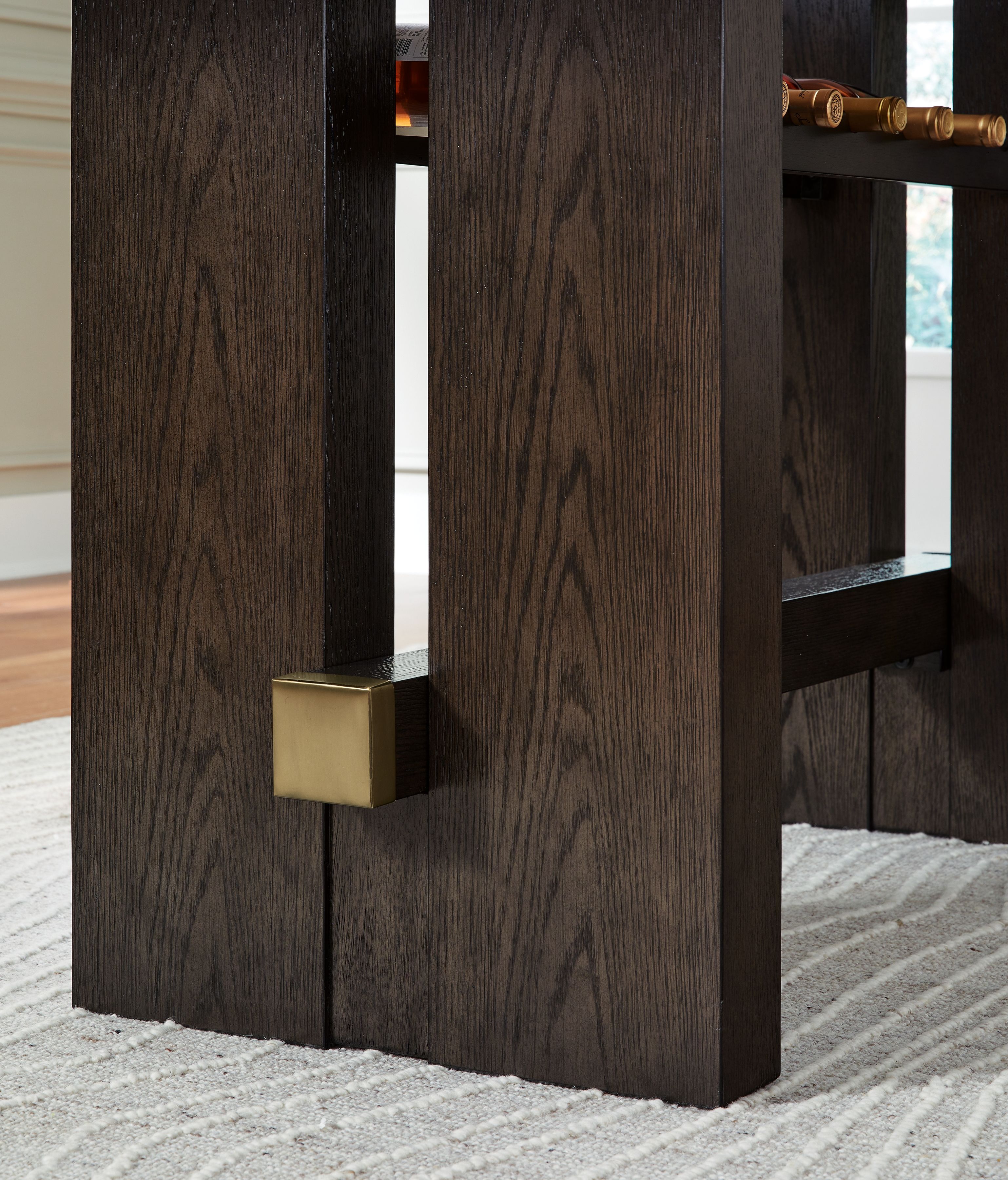 Ashley Furniture Burkhaus - Rectangular Dining Room Counter Table - Dark Brown - Image 5