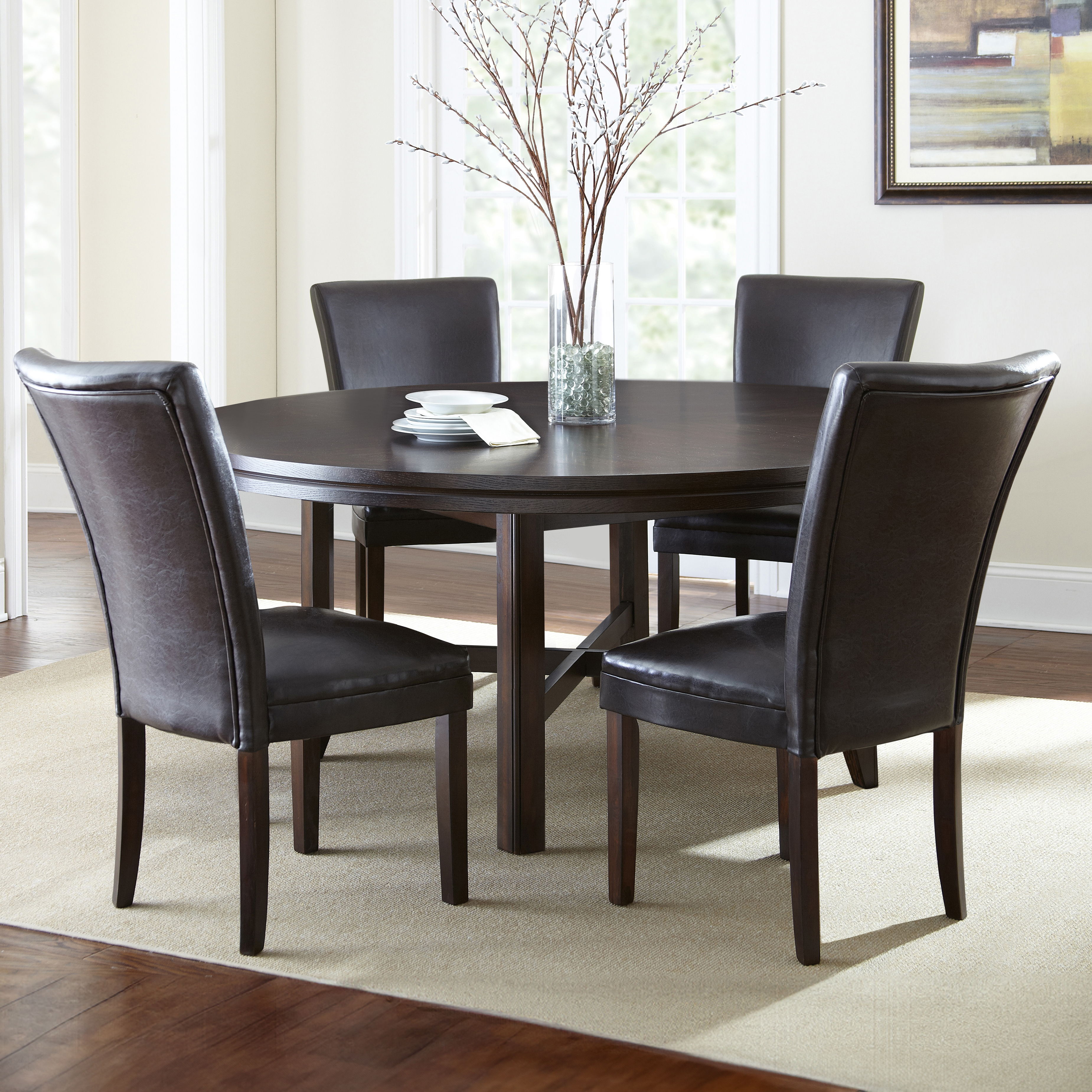 Hartford - 5 Piece Dining Set - Dark Brown