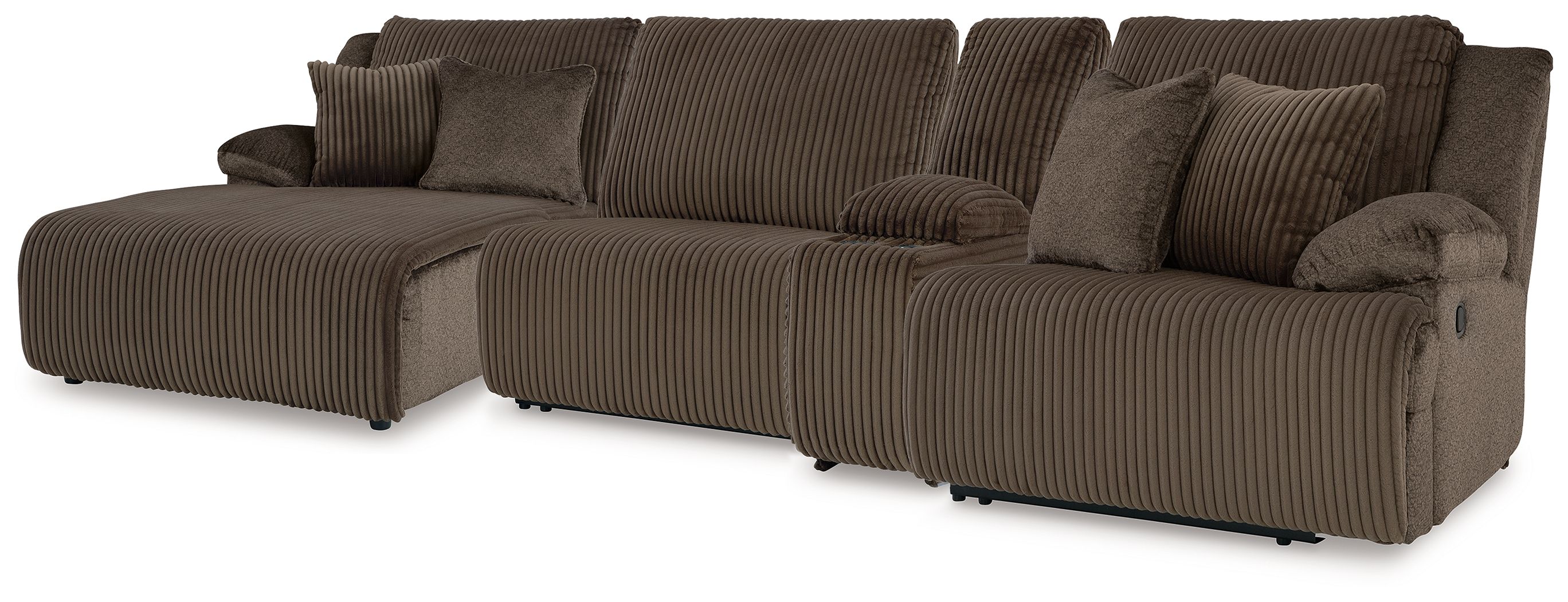 4 Pc · Reclining Sectional With Laf Press Back Chaise