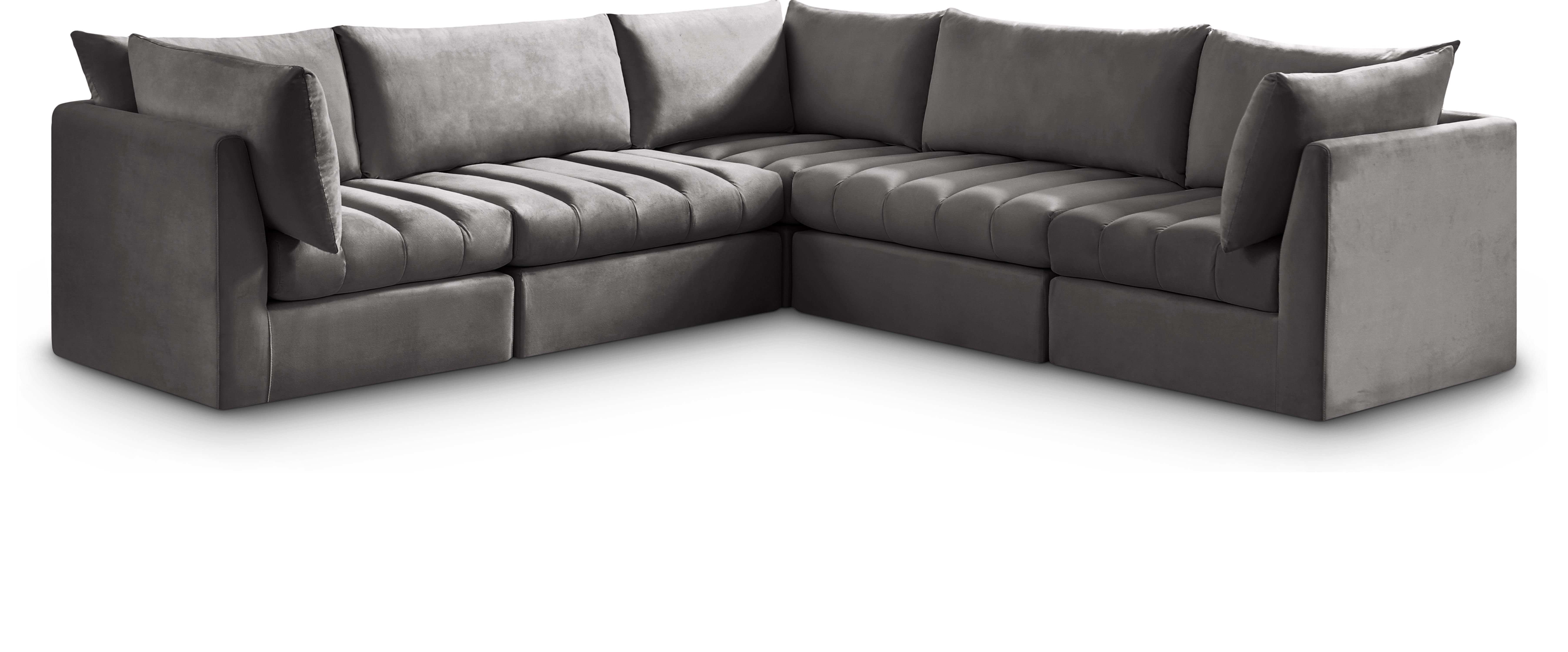 Jacob - Modular Corner Sectional 5 Piece - Gray