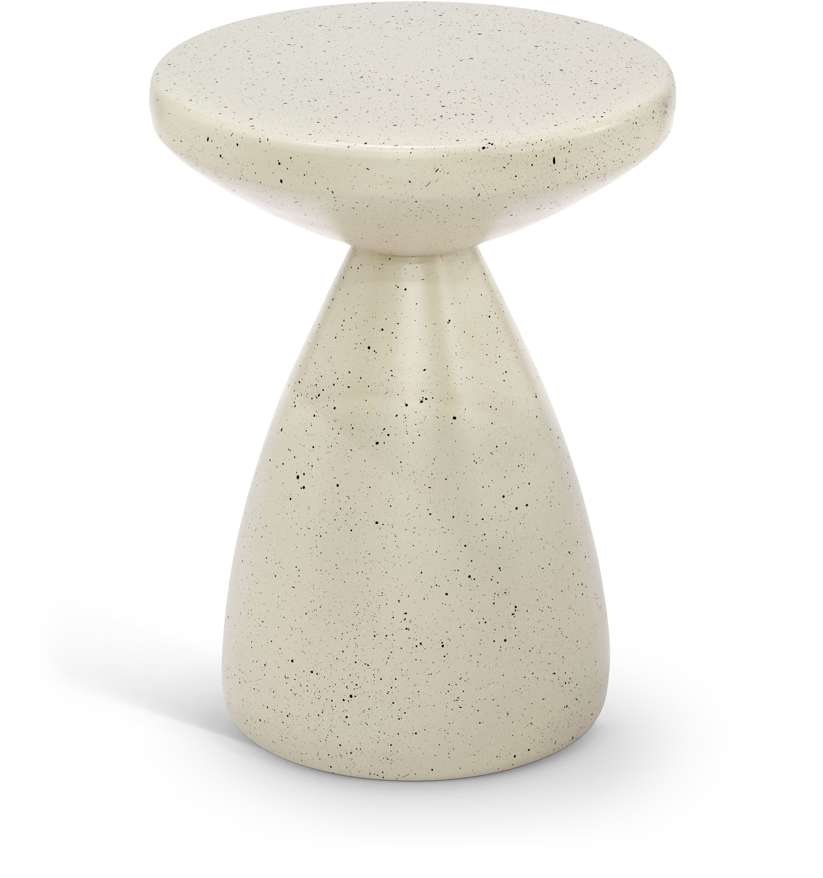 Anika - Iron Terrazzo End Table - Cream
