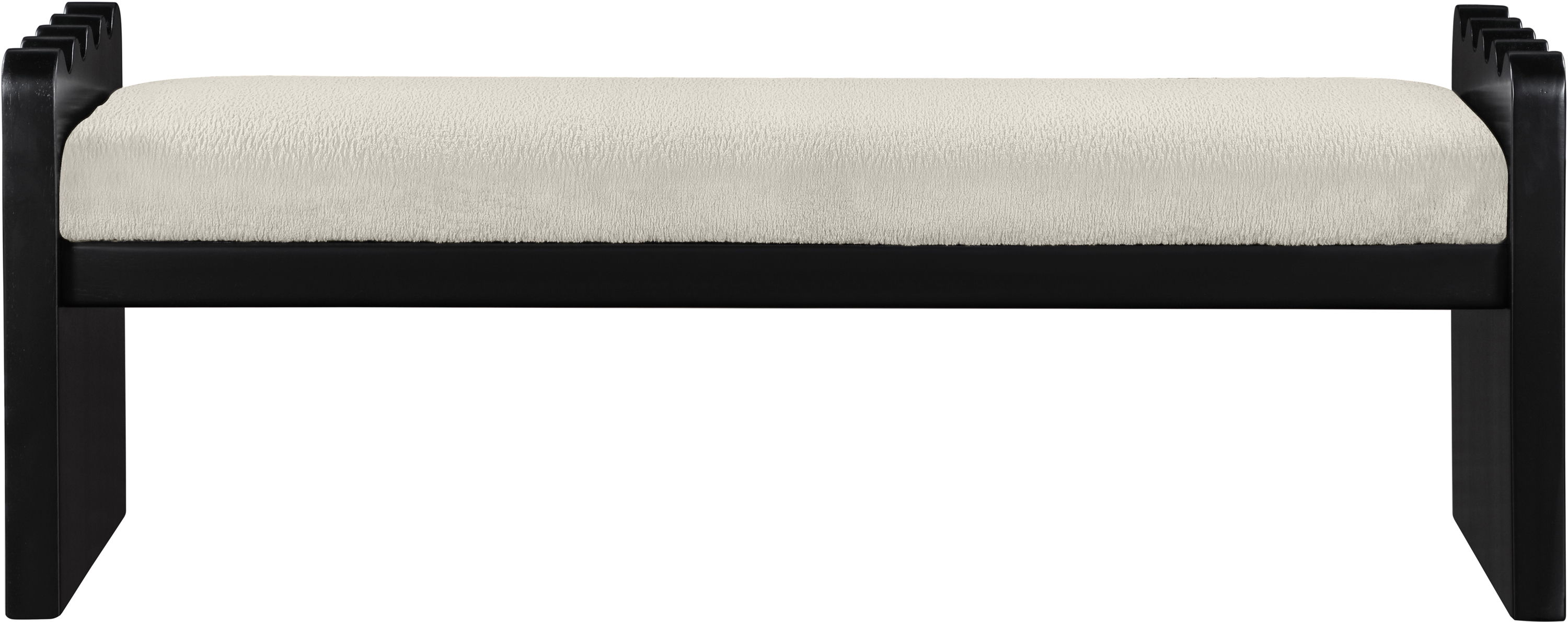 Sonia - Bench With Black Base - Cream