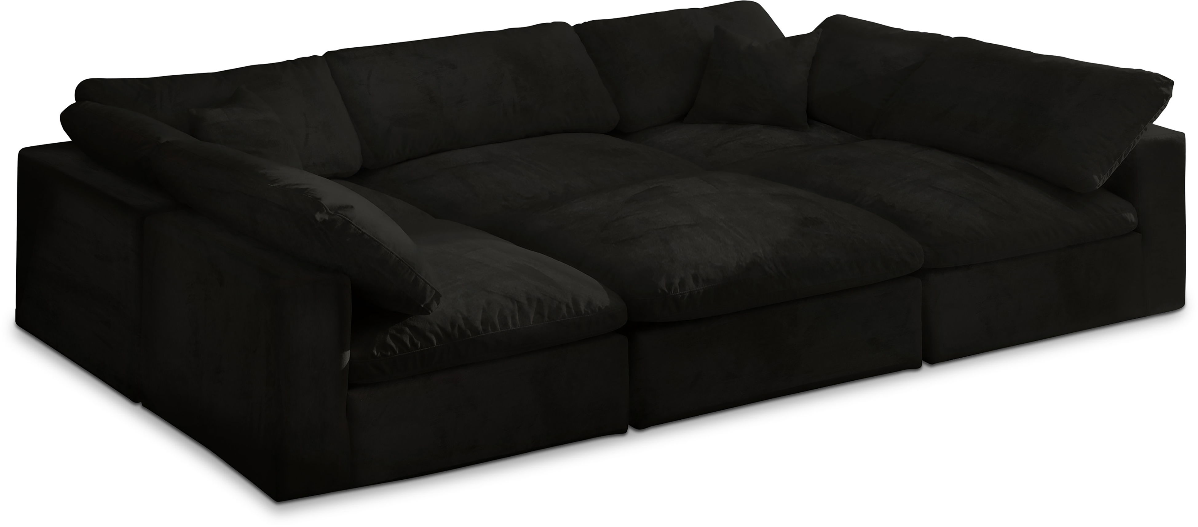 Cozy - 6 Piece Modular Sectional - Black