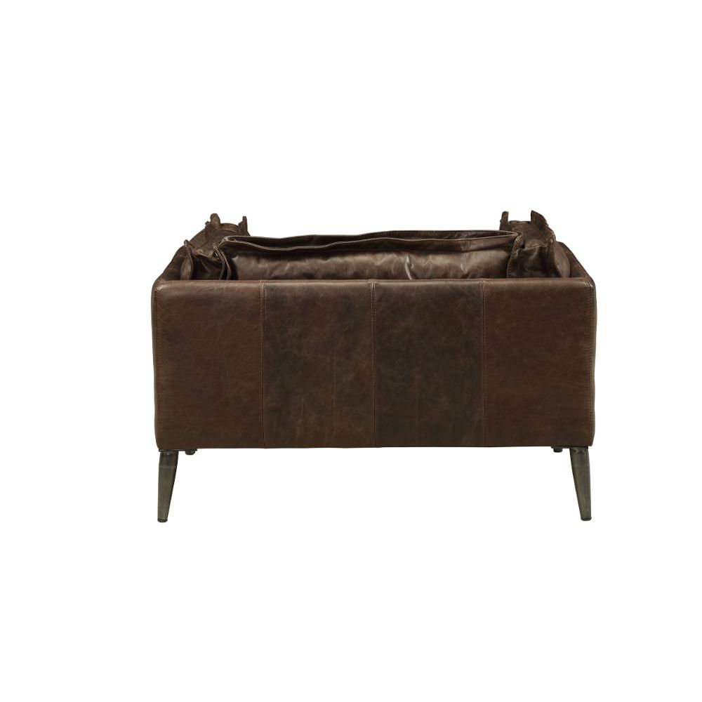 Porchester - Chair - Distress Chocolate Top Grain Leather, dark brown, view 3