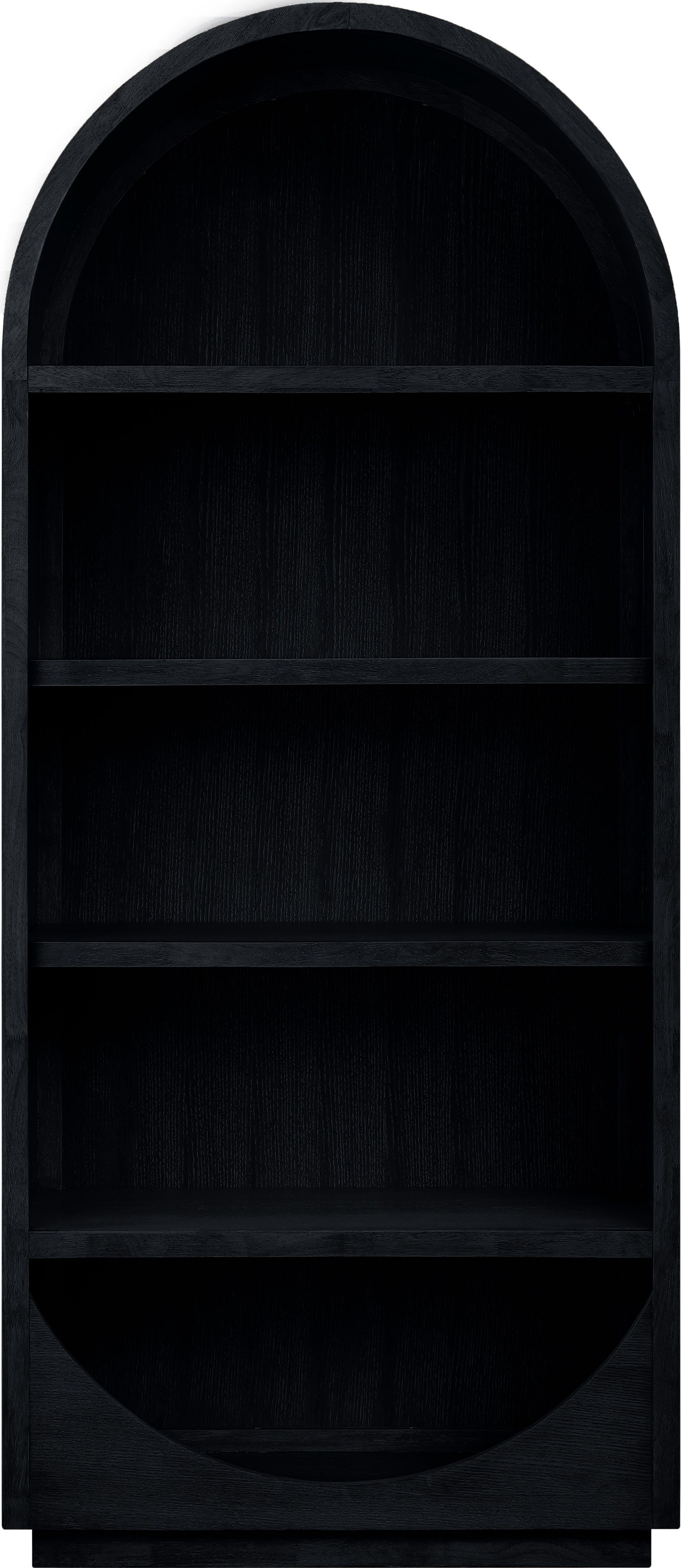 Hearth - Oak Veneer And Solid Wood Bookcase - Black