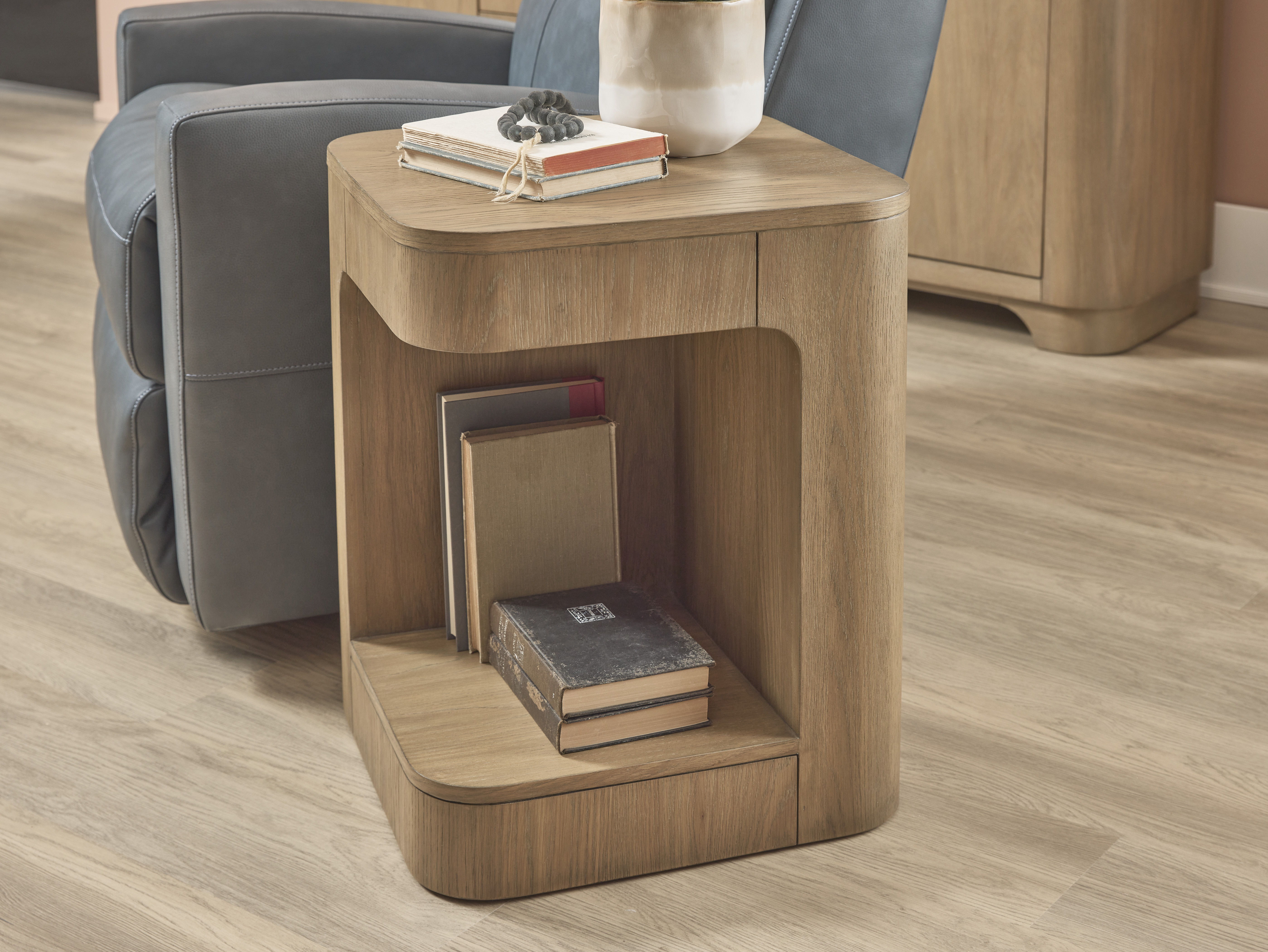 Normandy - Chairside Table - Light Brown, light brown