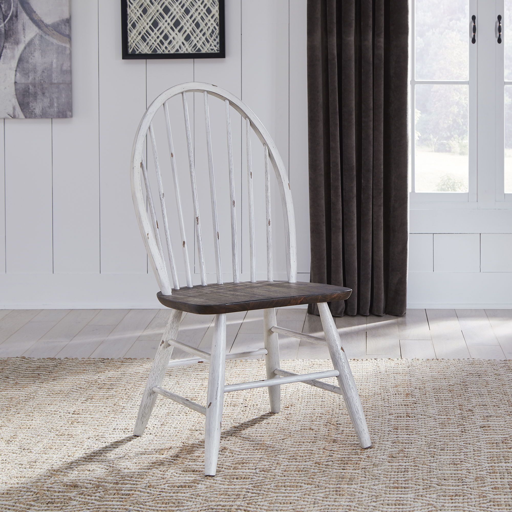 Liberty Furniture Farmhouse - Windsor Back Side Chair - White