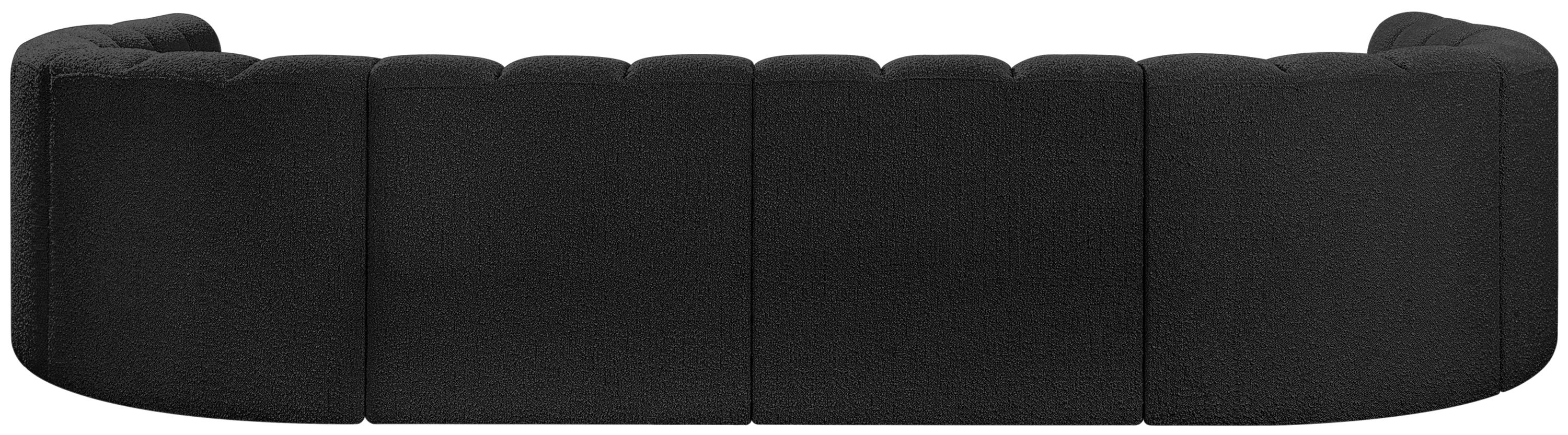 Arc - Boucle Fabric Modular Sectional - Black