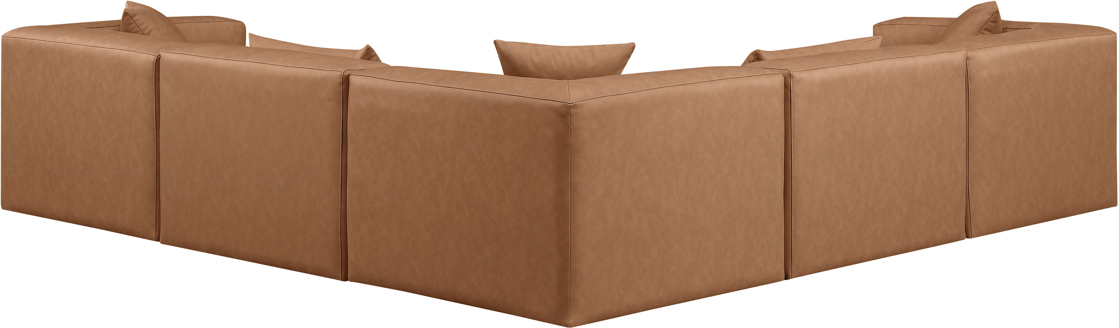 Cube - 5 Piece Modular Corner Sectional - Brown