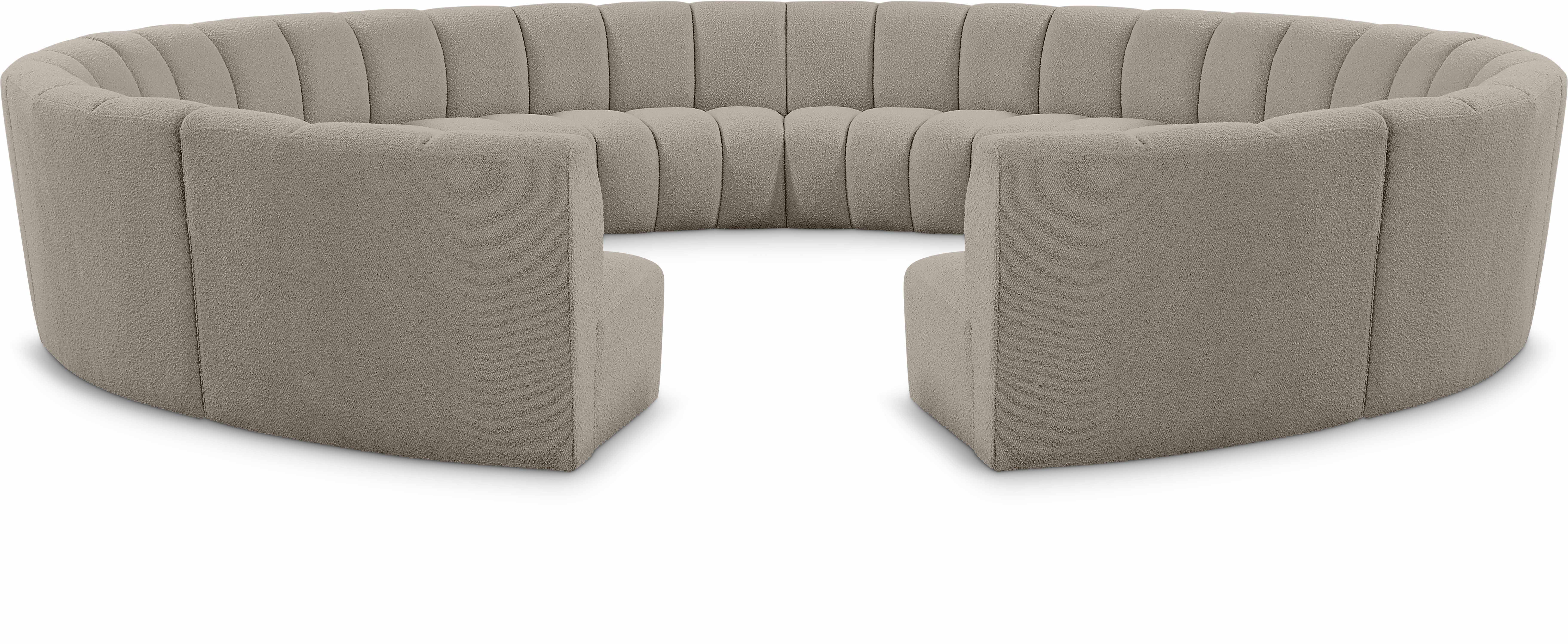 Infinity - 12 Piece Modular Sectional - Light Brown