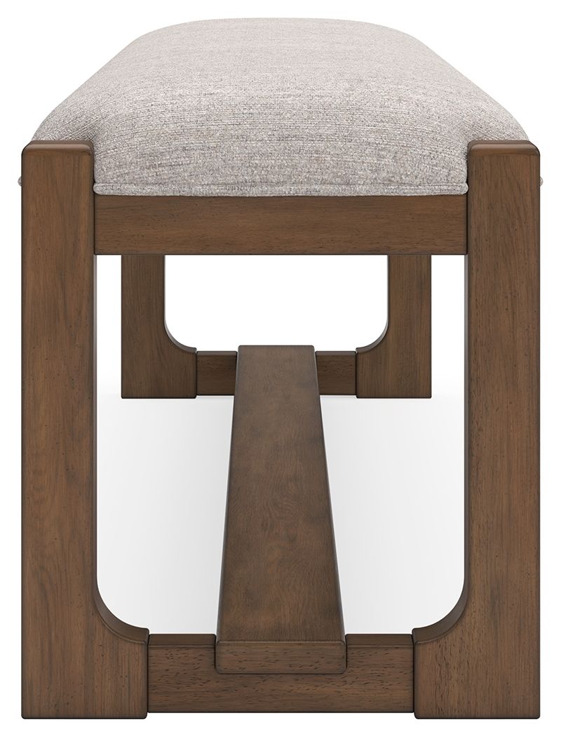 Ashley Furniture Cabalynn - 9 Pc. - Dining Room Table, 6 Side Chairs, Bench, Server - Oatmeal / Light Brown - Image 10