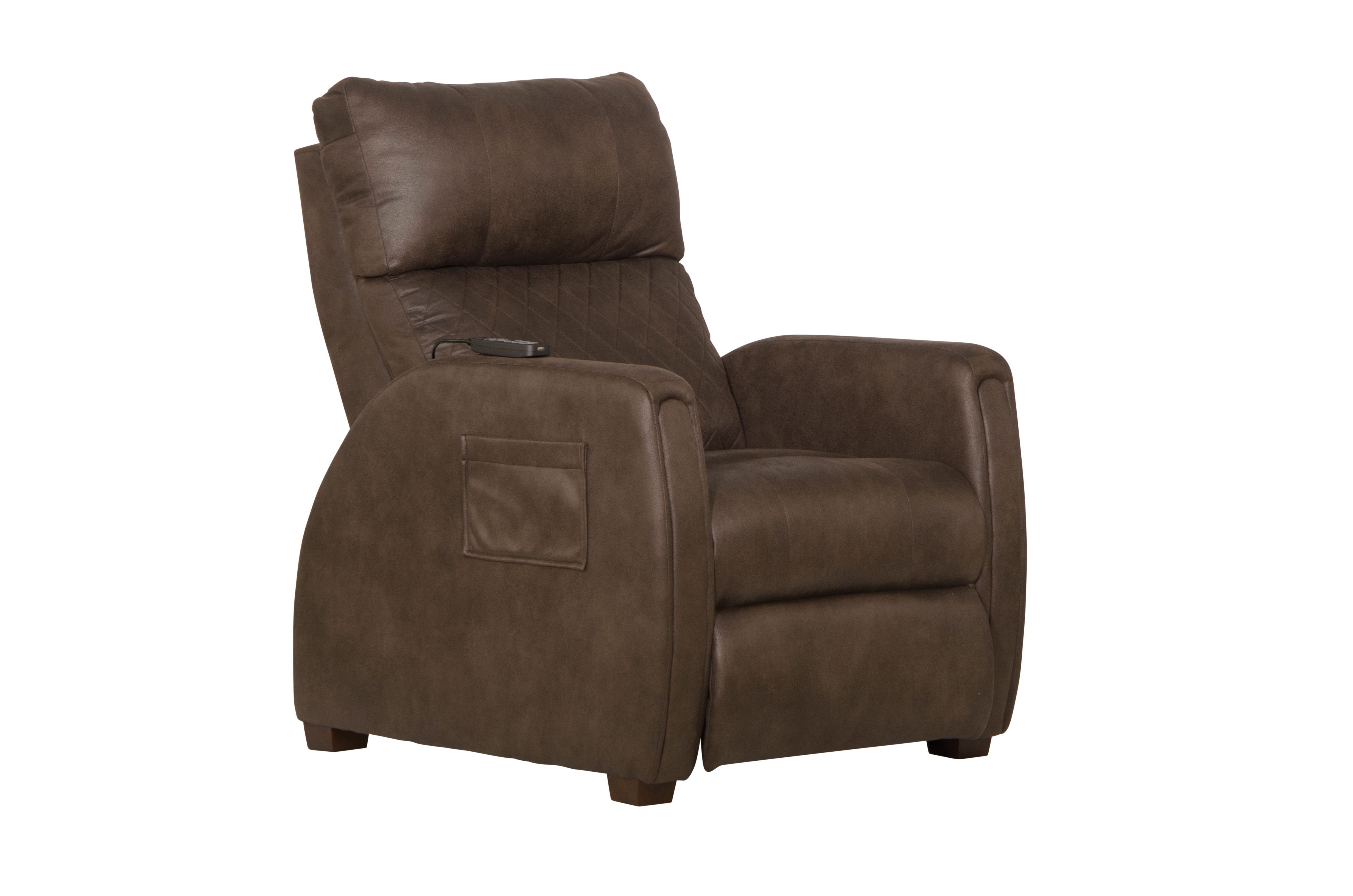 Relaxer - Fabric Power Headrest Power Lay Flat Reclining With Heat / Massage / Lumbar / Zero Gravity - Dark Brown