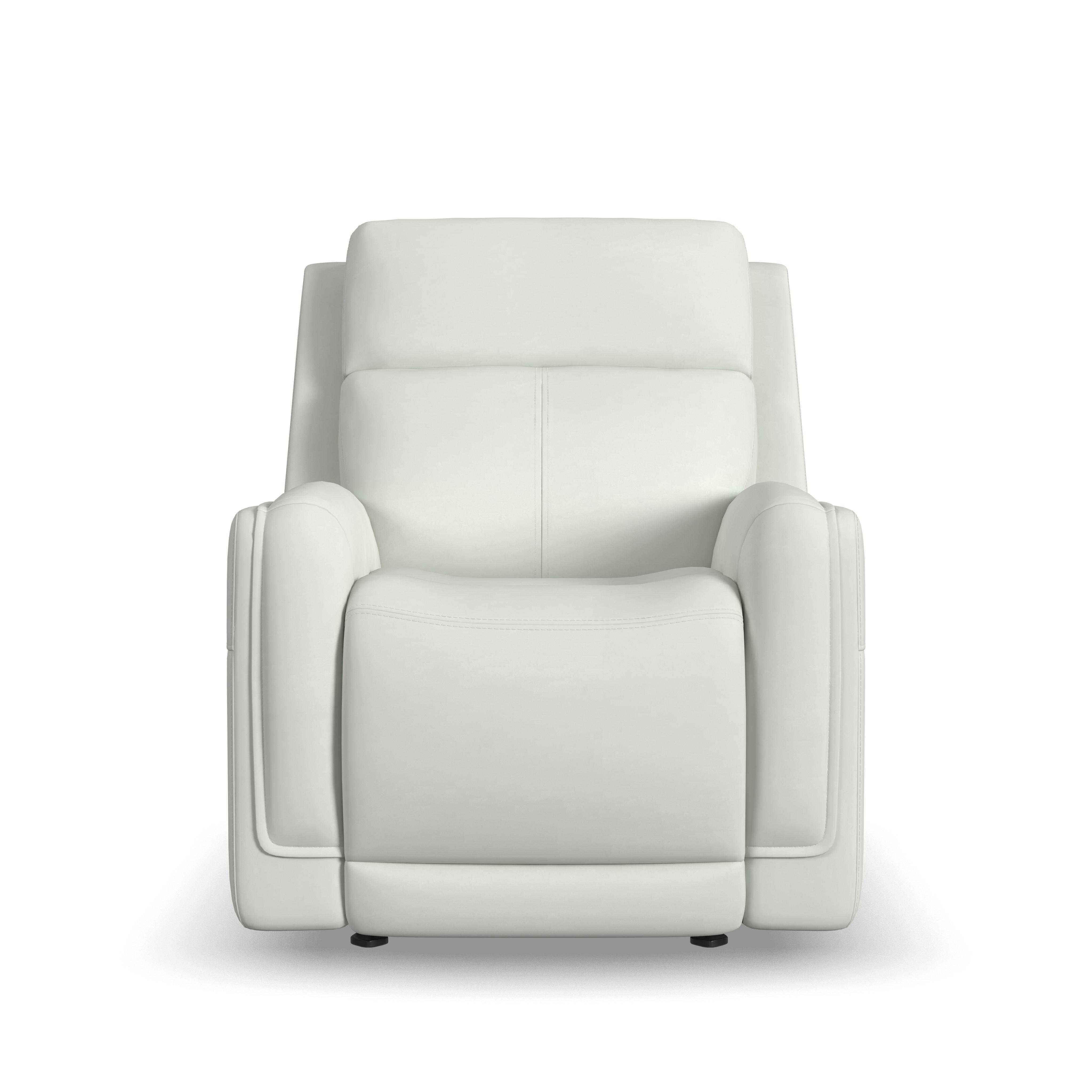 Alister - Power Gliding Recliner With Power Headrest And Lumbar - Porcelain, white, view 2