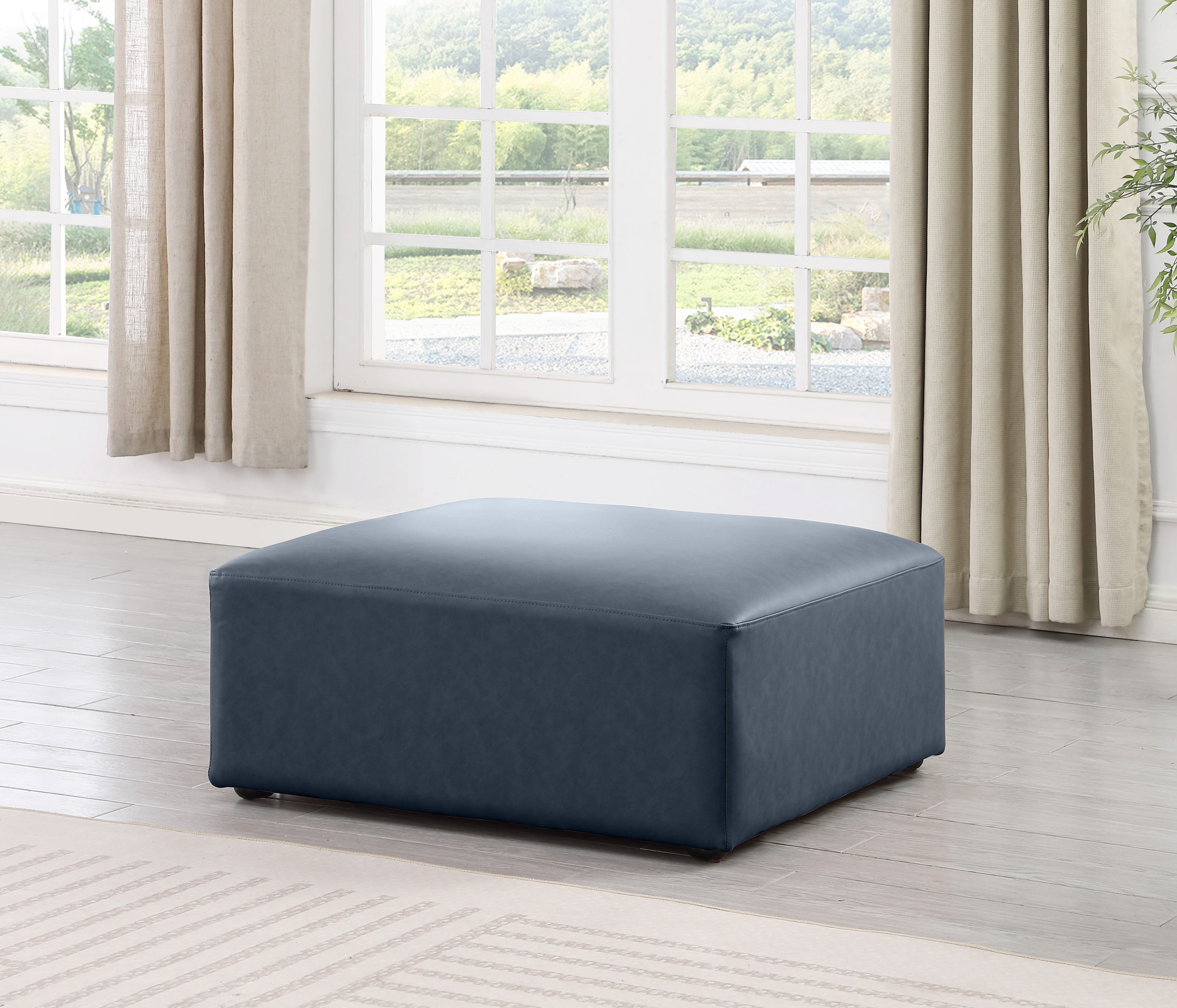 Cube - Ottoman - Navy Blue