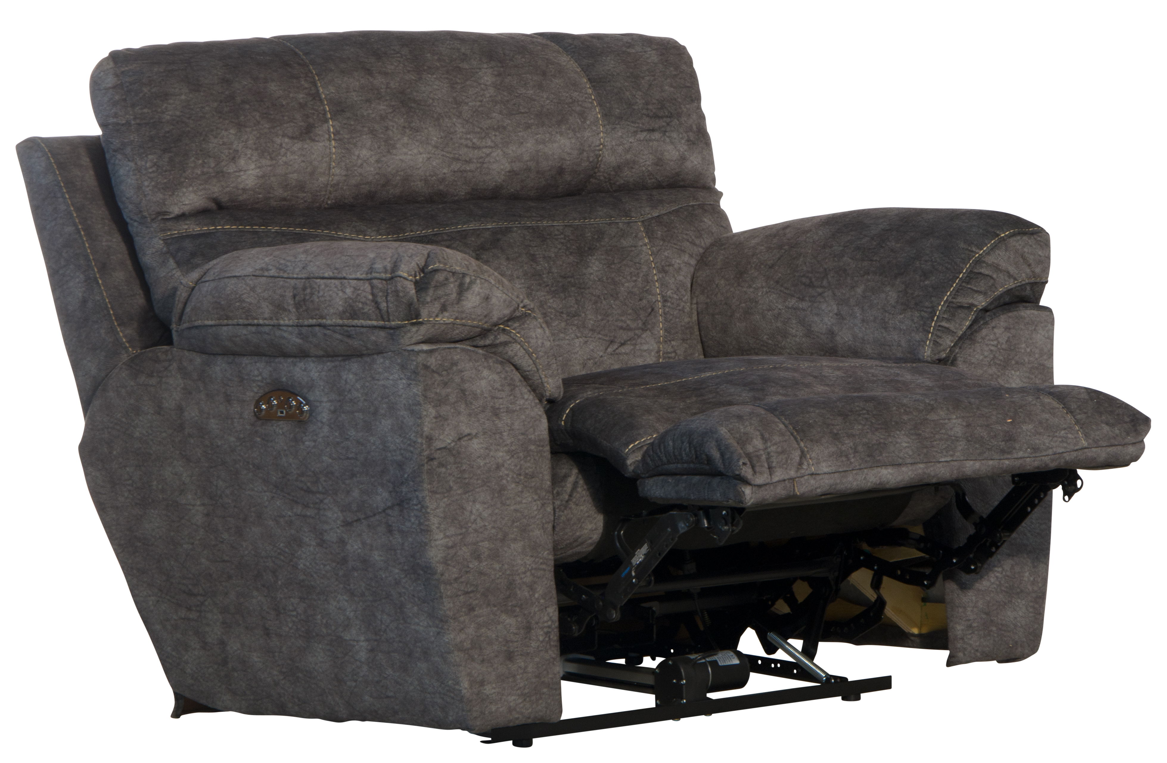 Sedona - Power Lay Flat Recliner With Power Adjustable Headrest - Smoke