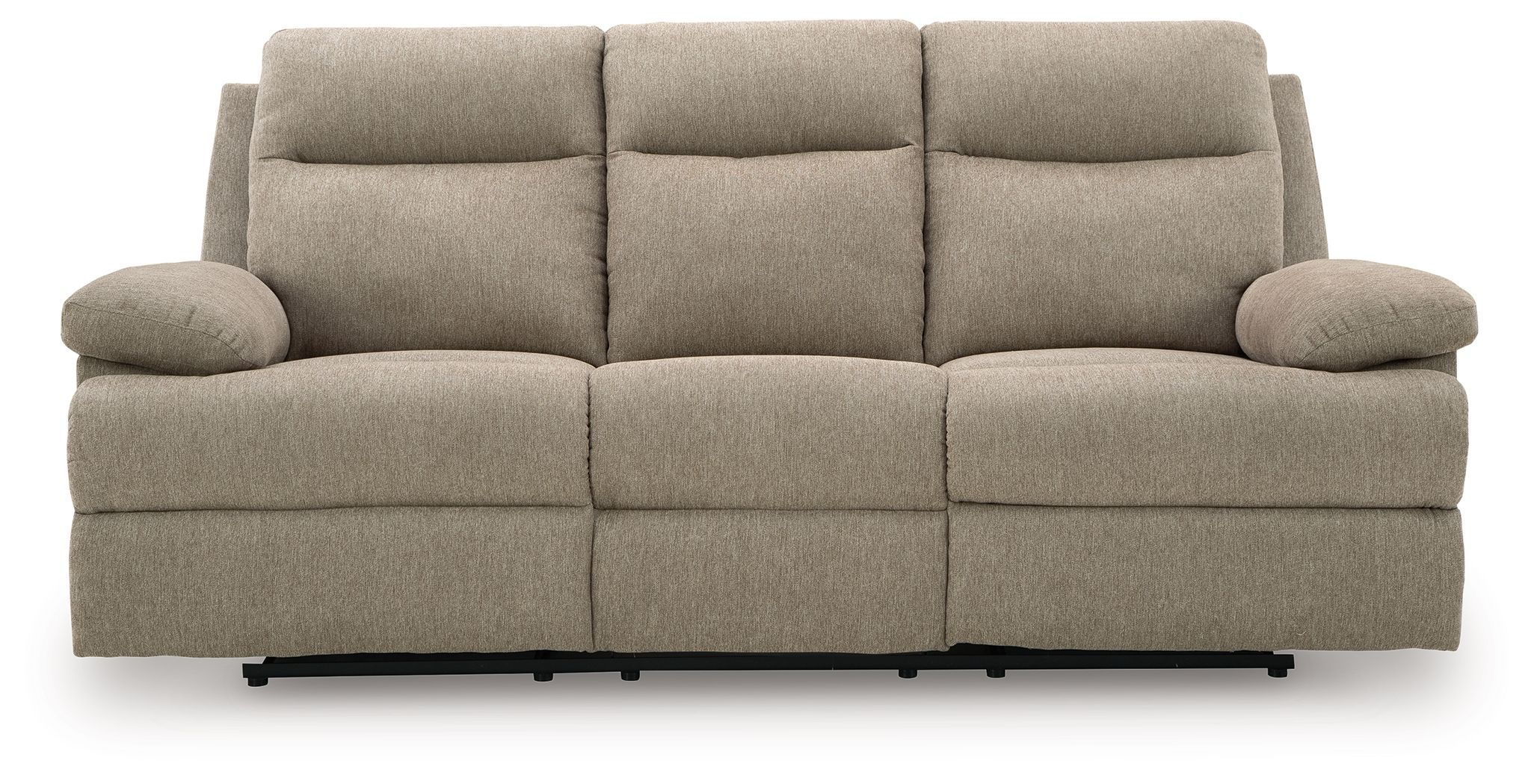 Ashley Furniture Side-Swipe - Reclining Sofa With Drop Down Table - Mocha - Image 4