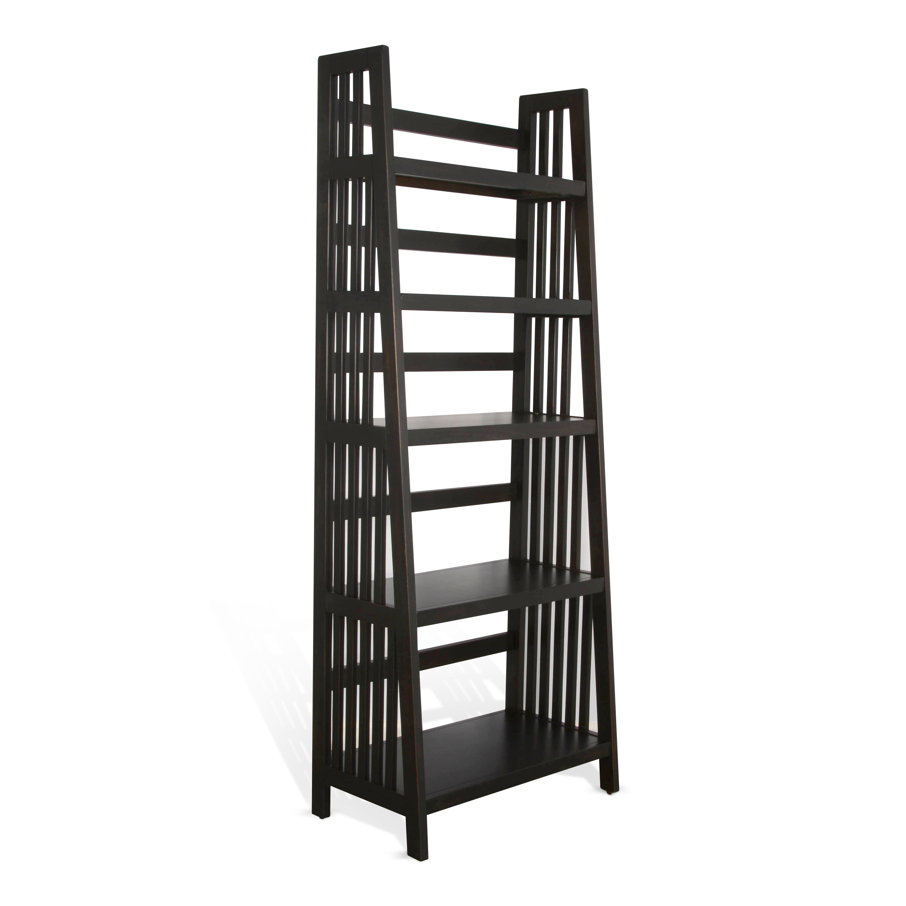 72\" Folding Bookcase - Black Image