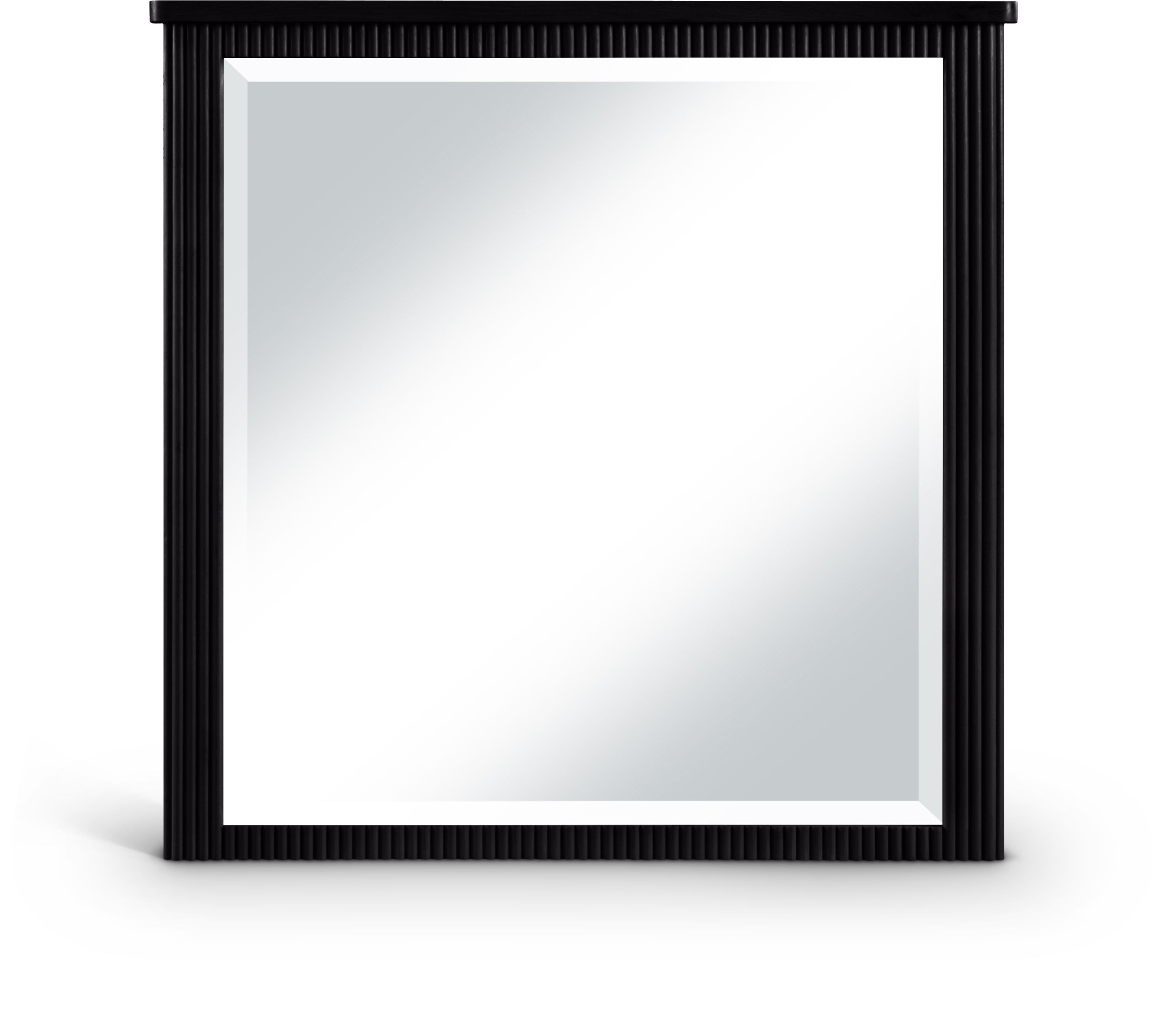 Astrid - Solid Wood And Oak Veneer Mirror - Black