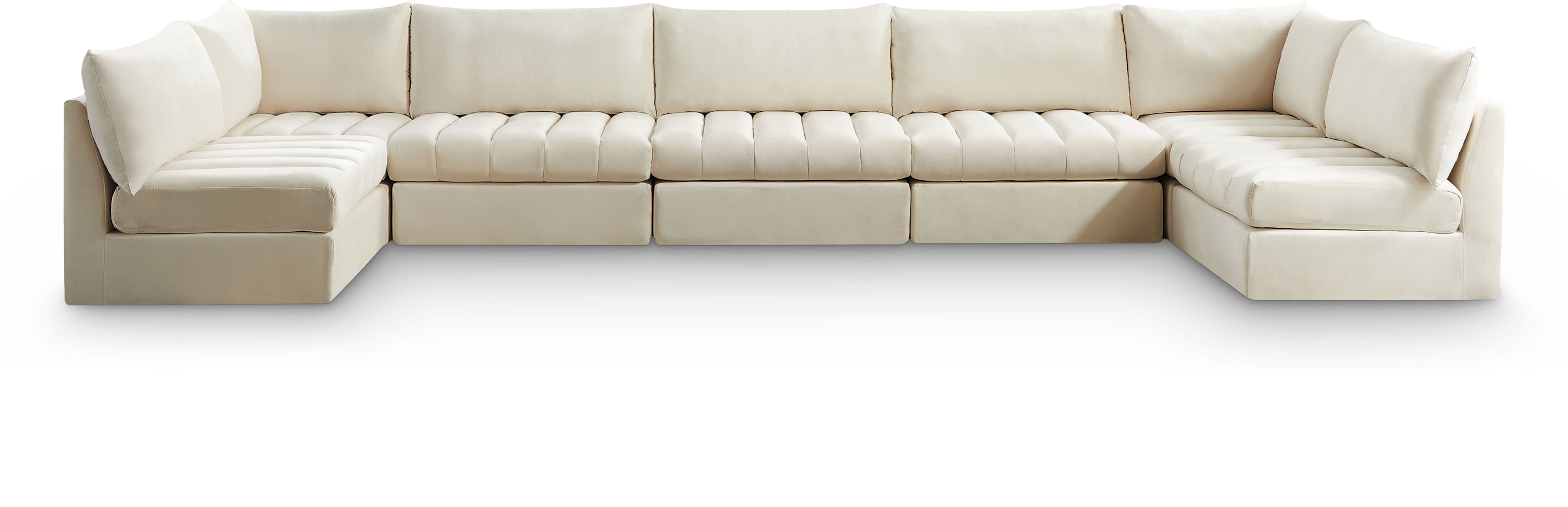 Jacob - Modular U-Shaped Sectional 7 Piece - Cream