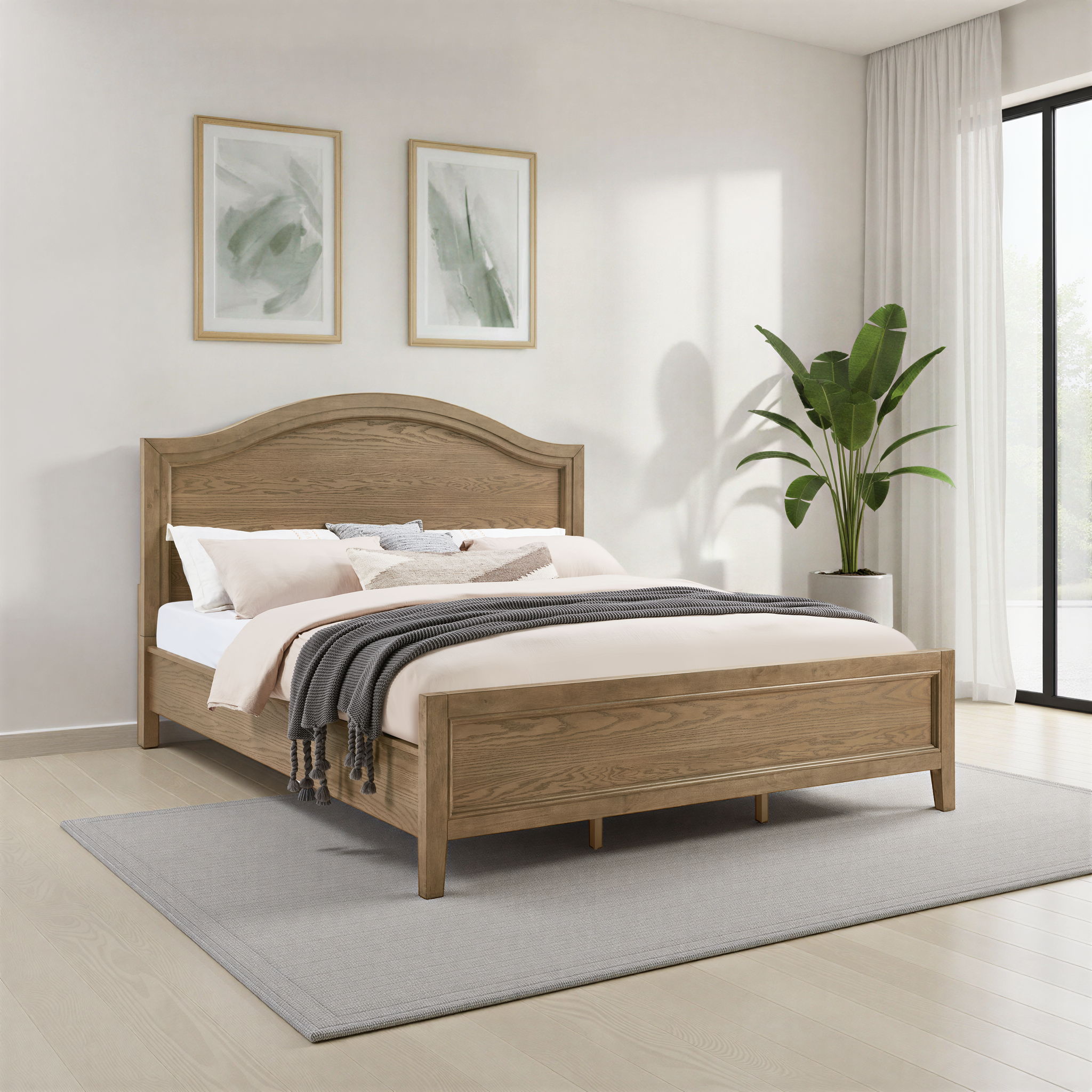 Arlington - King Panel Bed - Dark Brown, dark brown, view 4