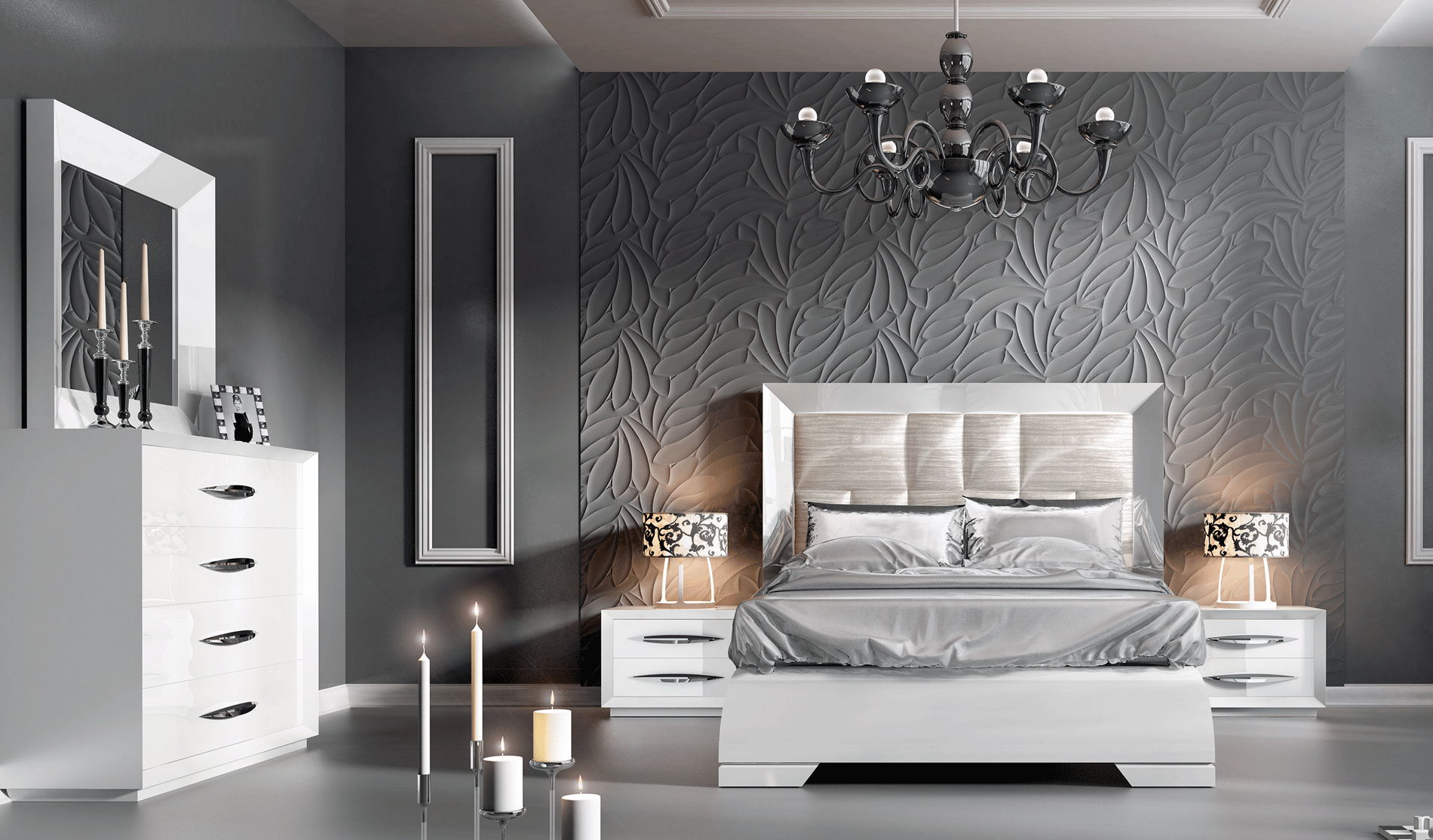Carmen - Queen Size Bed - White