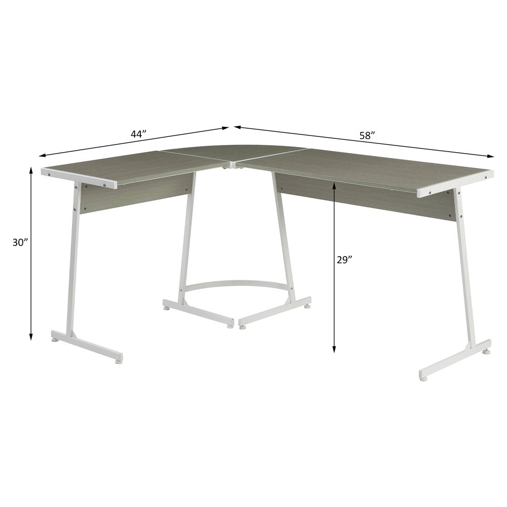 Carver - Computer Desk - Gray & White, dark gray, view 5
