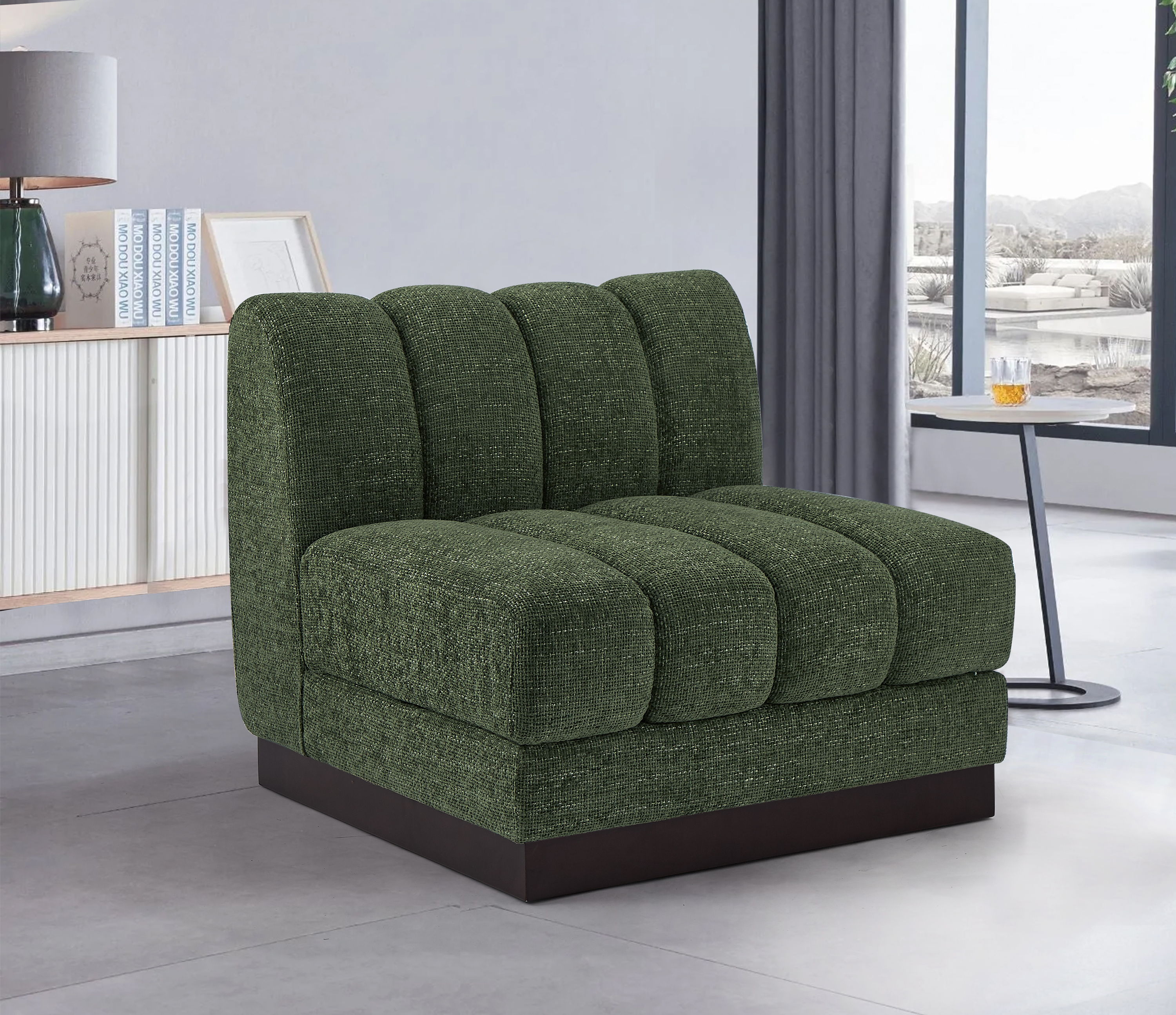 Quinn - Armless Chair - Green