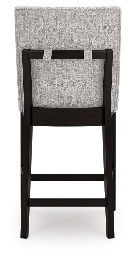 Ashley Furniture Neymorton - 5 Pc. - Rectangular Dining Room Counter Table, 4 Barstools - Dark Grayish Brown - Image 6