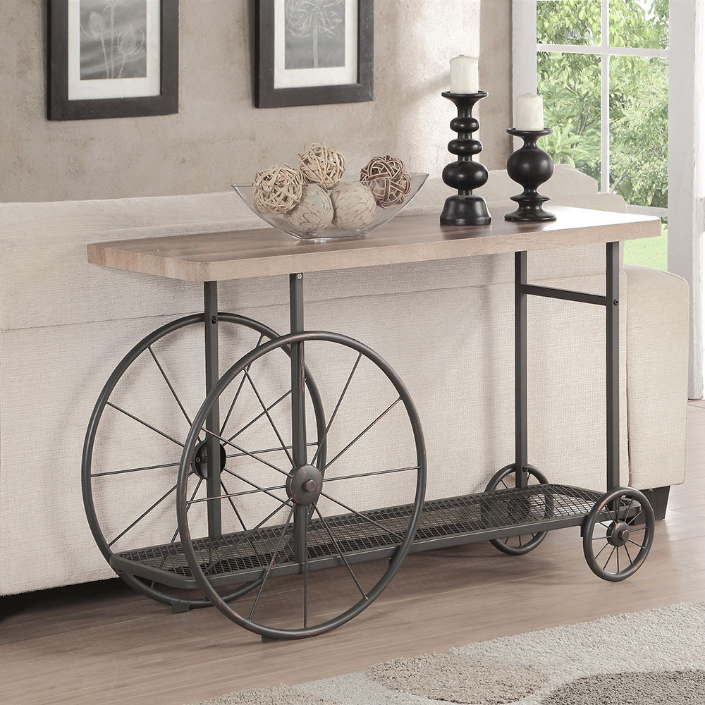 Francie - Sofa Table - Oak & Antique Gray, light brown, view 6