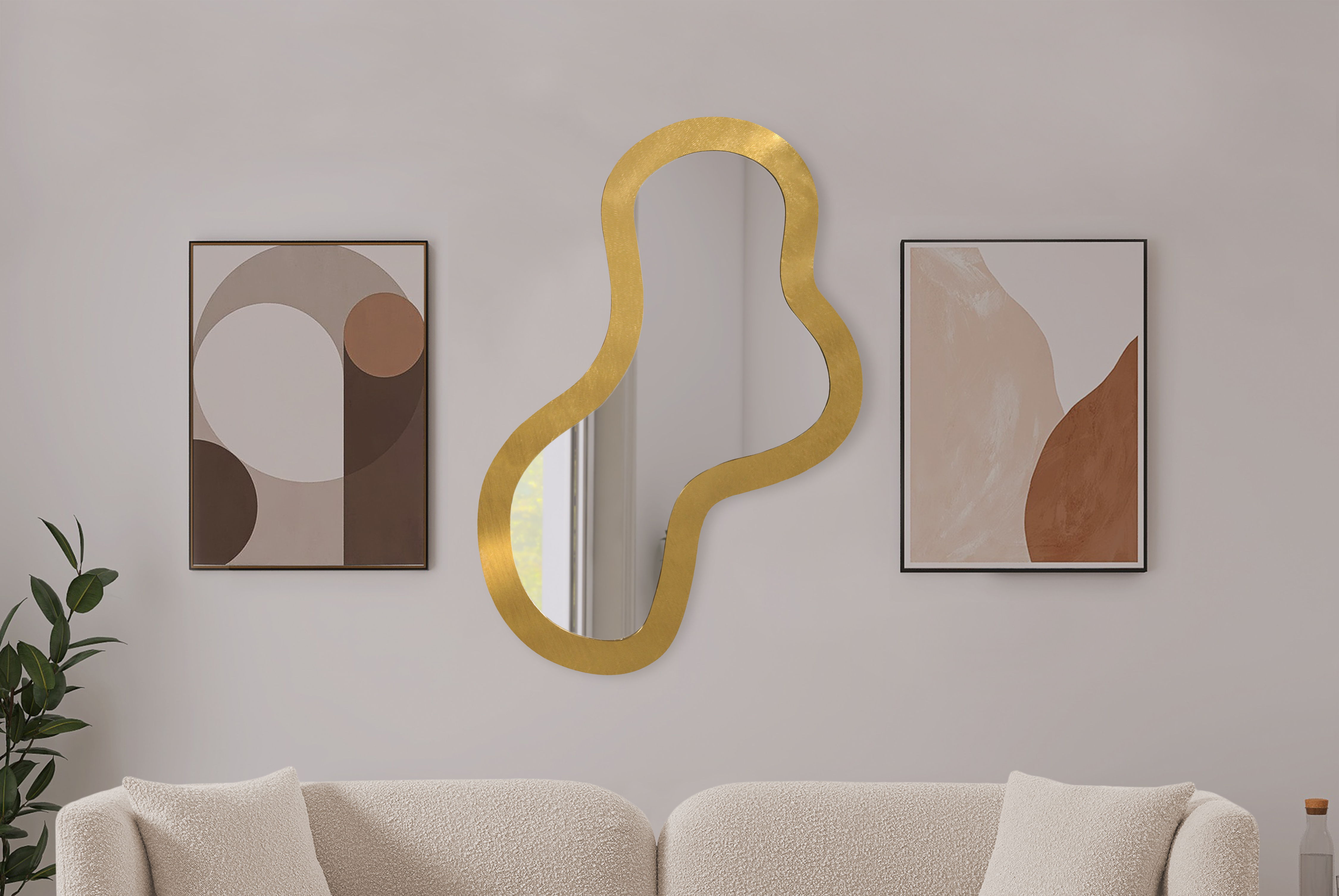 Oblique - 48" Mirror - Gold