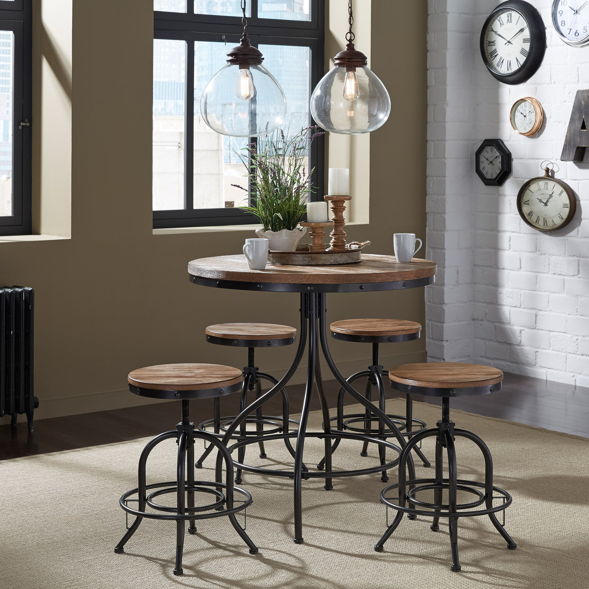 Liberty Furniture Vintage Series - 5 Piece Pub Table Set - Black
