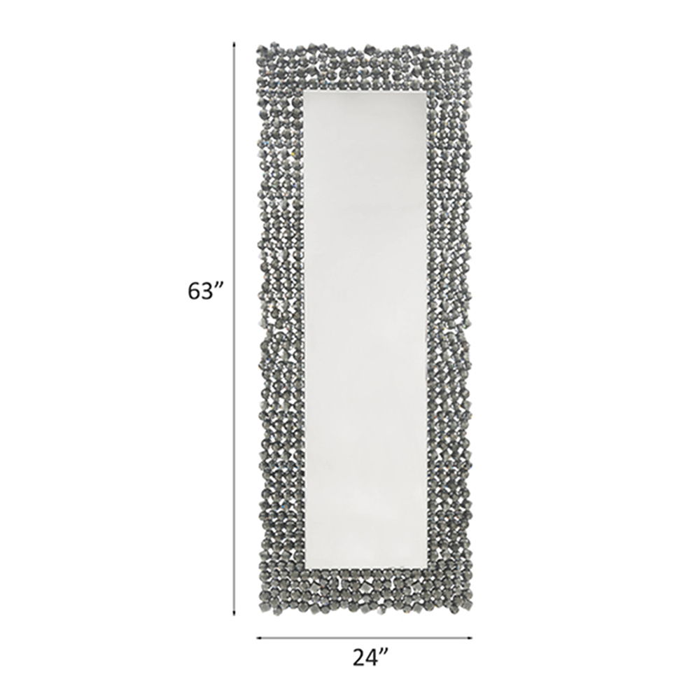 Kachina - 63" Accent Mirror - Mirrored & Faux Gems, silver, view 2