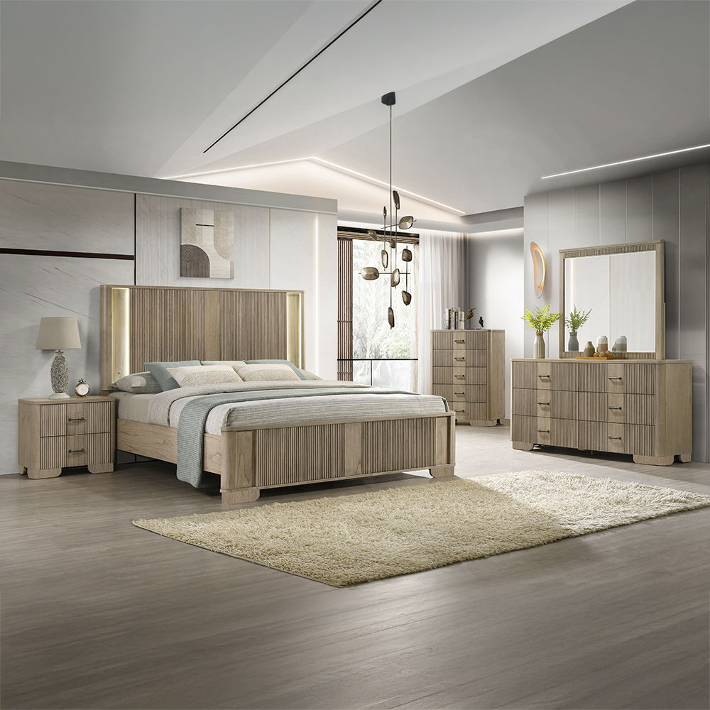 Lakkari - Nightstand - Antique Oak, light brown, view 7