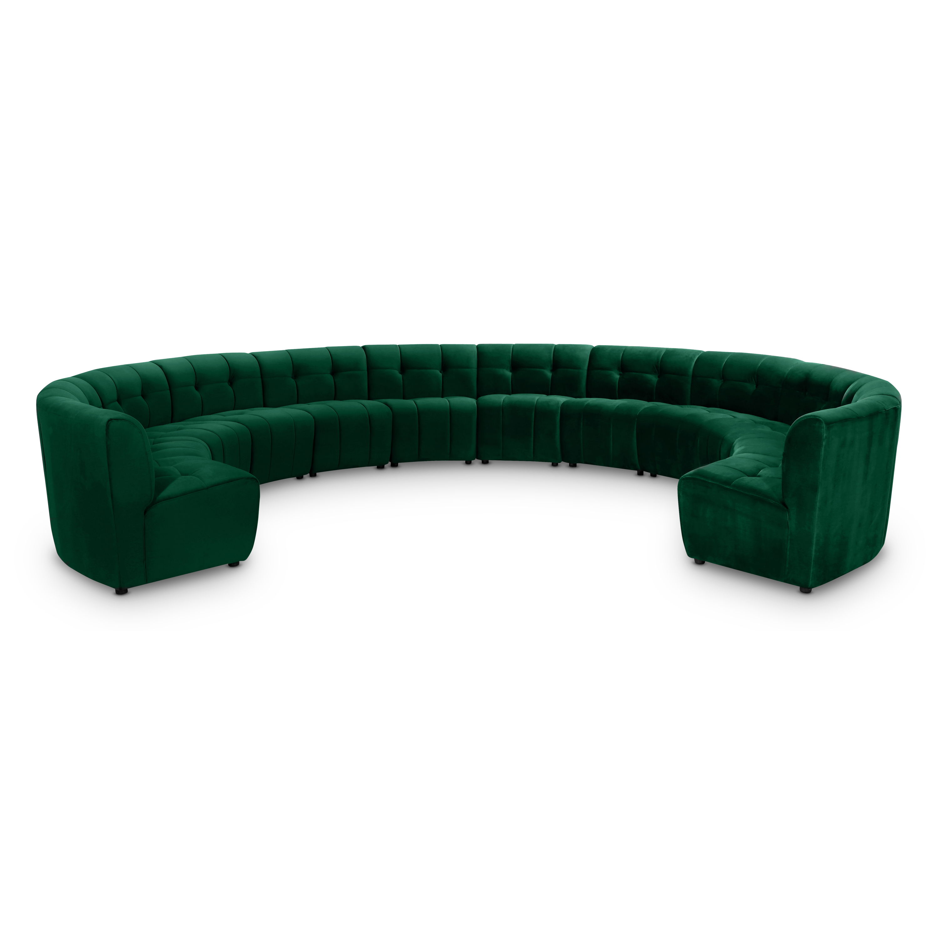 Limitless - 12 Piece Modular Sectional - Green