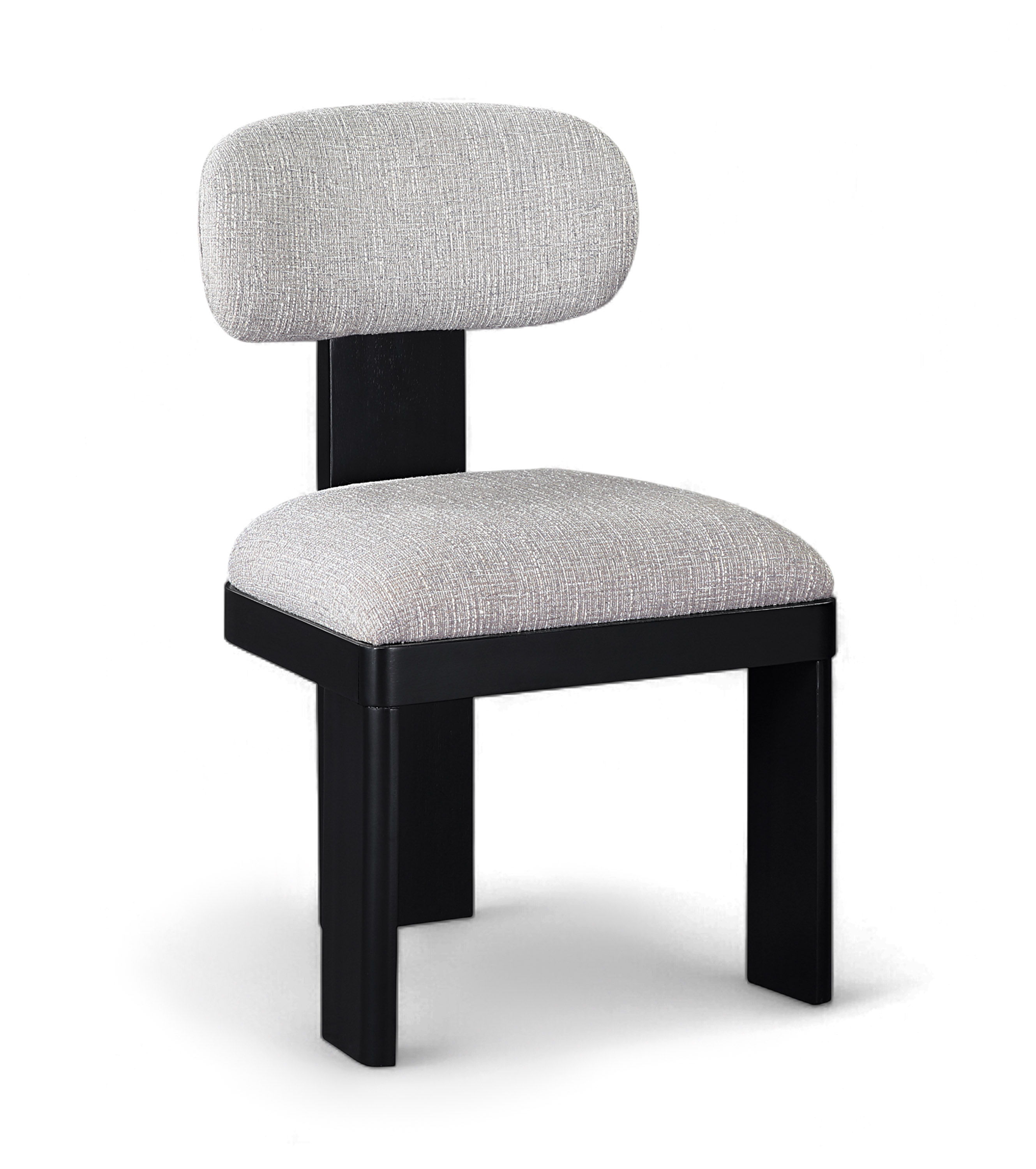 Timbra - Linen Textured Fabric Upholstered Dining Chair (Set of 2) - Gray