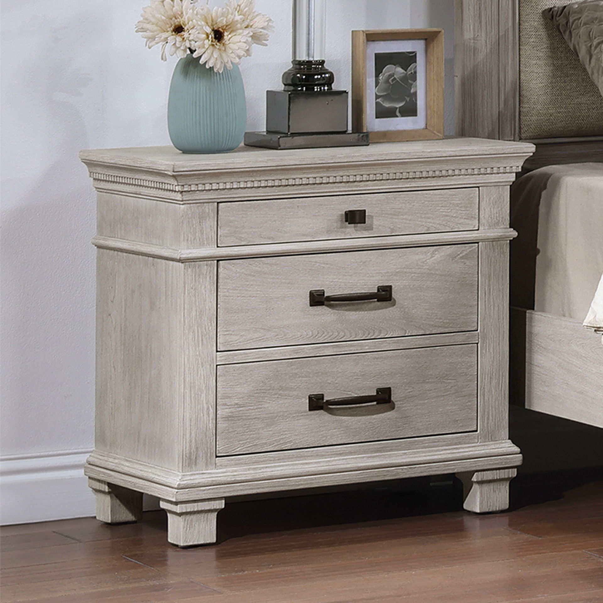 Silver Sands - Nightstand - Gray, light gray, view 7