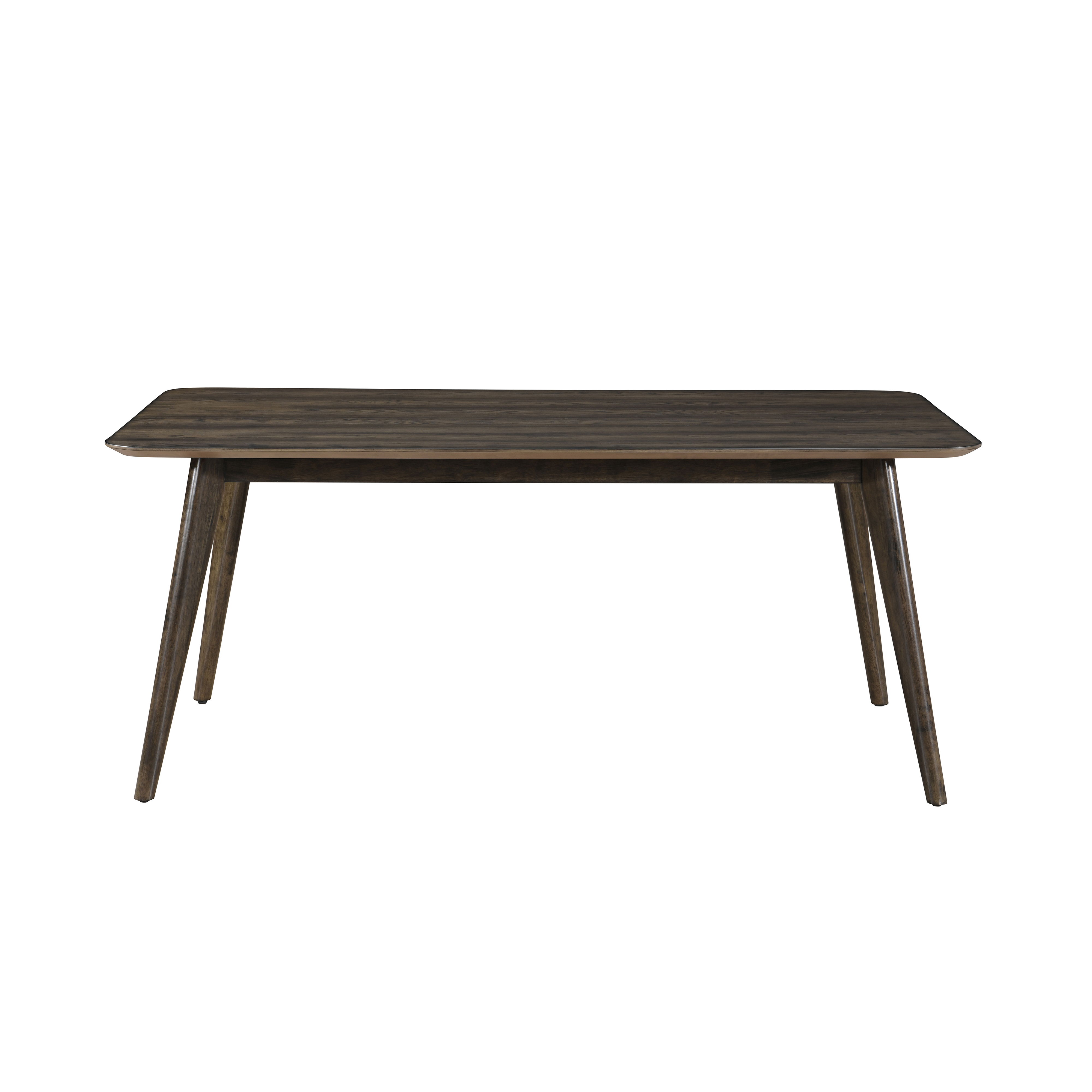 Rex - Rectangle Dining Table & 4 Open Back Chairs - Dark Brown