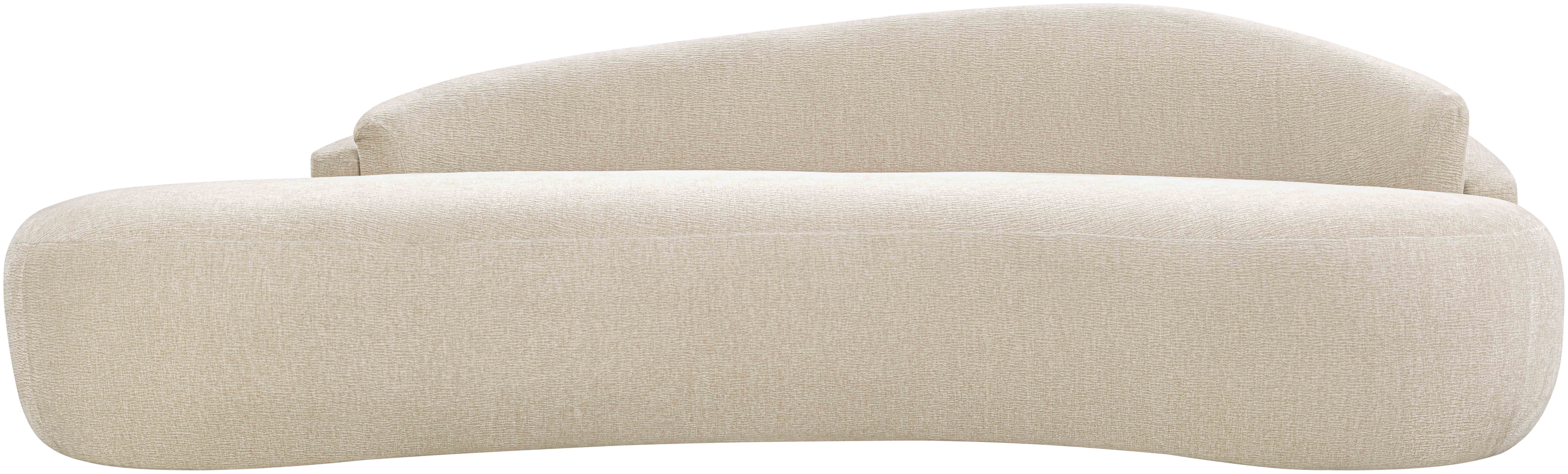 Caspian - Chenille Fabric 101" Upholstered Sofa - Beige