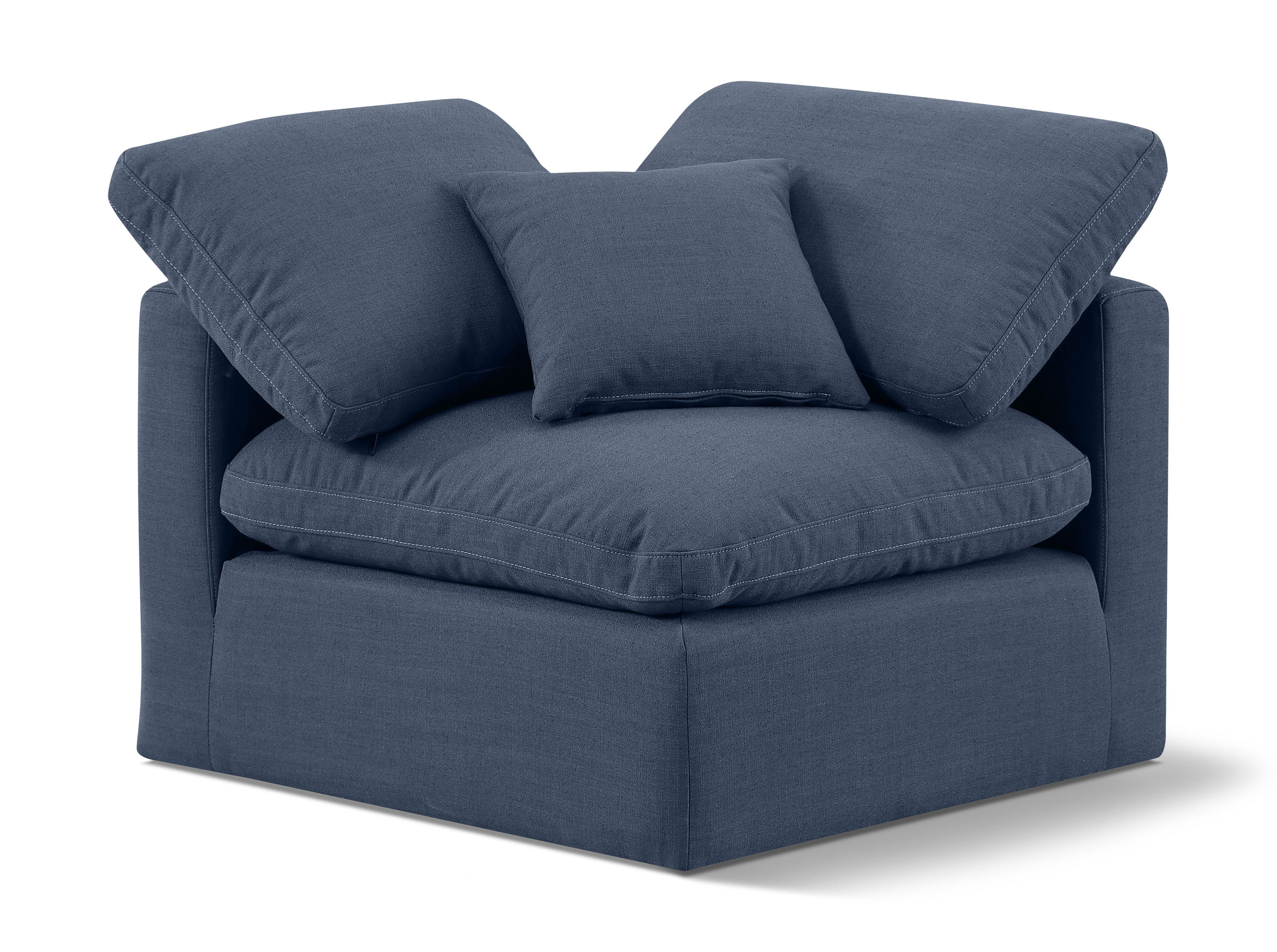 Indulge - Linen Corner Chair - Navy