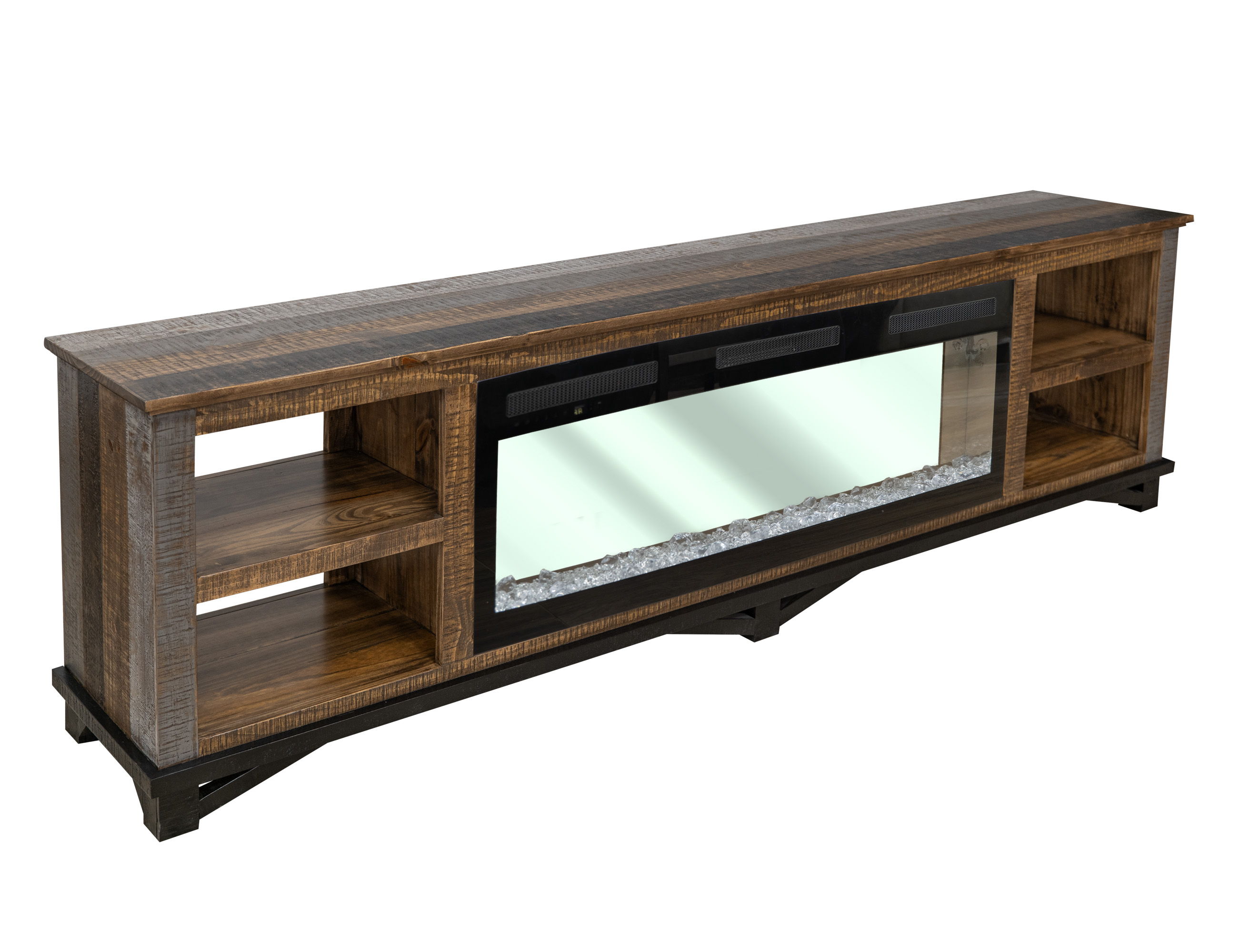 International Furniture Direct Loft Brown - Electric Fireplace - Two Tone Gray / Brown