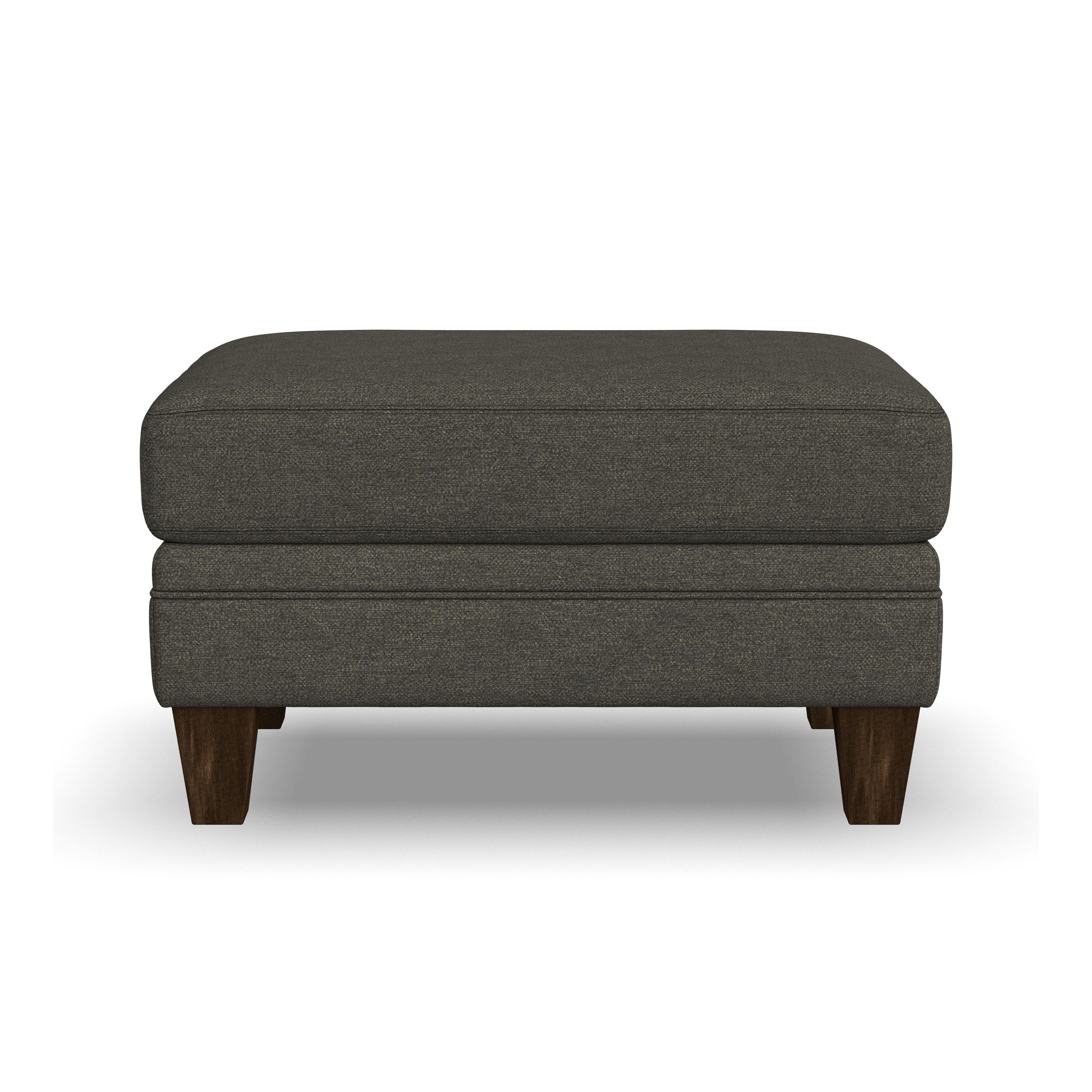 Lottie - Fabric Ottoman, dark gray, view 2
