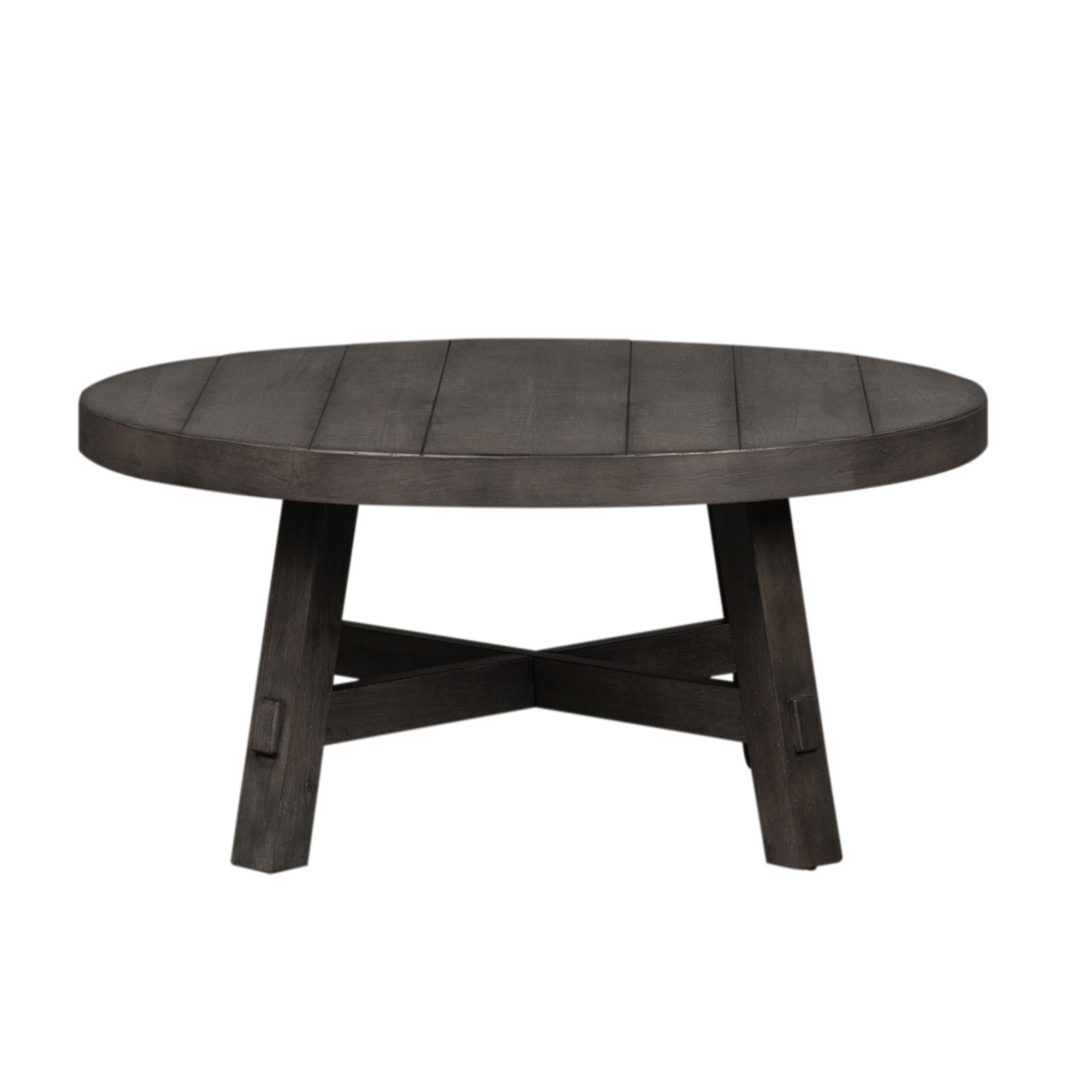 Liberty Furniture Modern Farmhouse - Splay Leg Round Cocktail Table - Gray