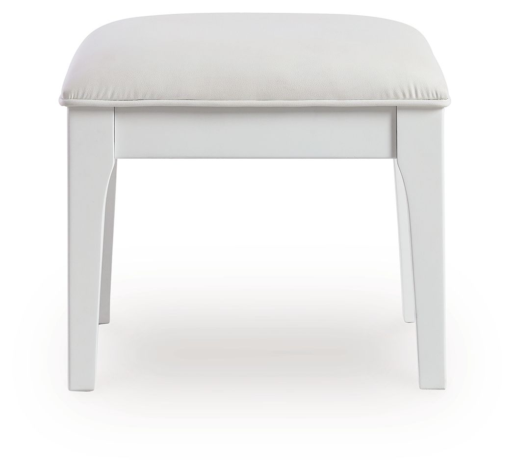 Ashley Furniture Chalanna - Vanity Stool - White - Image 4