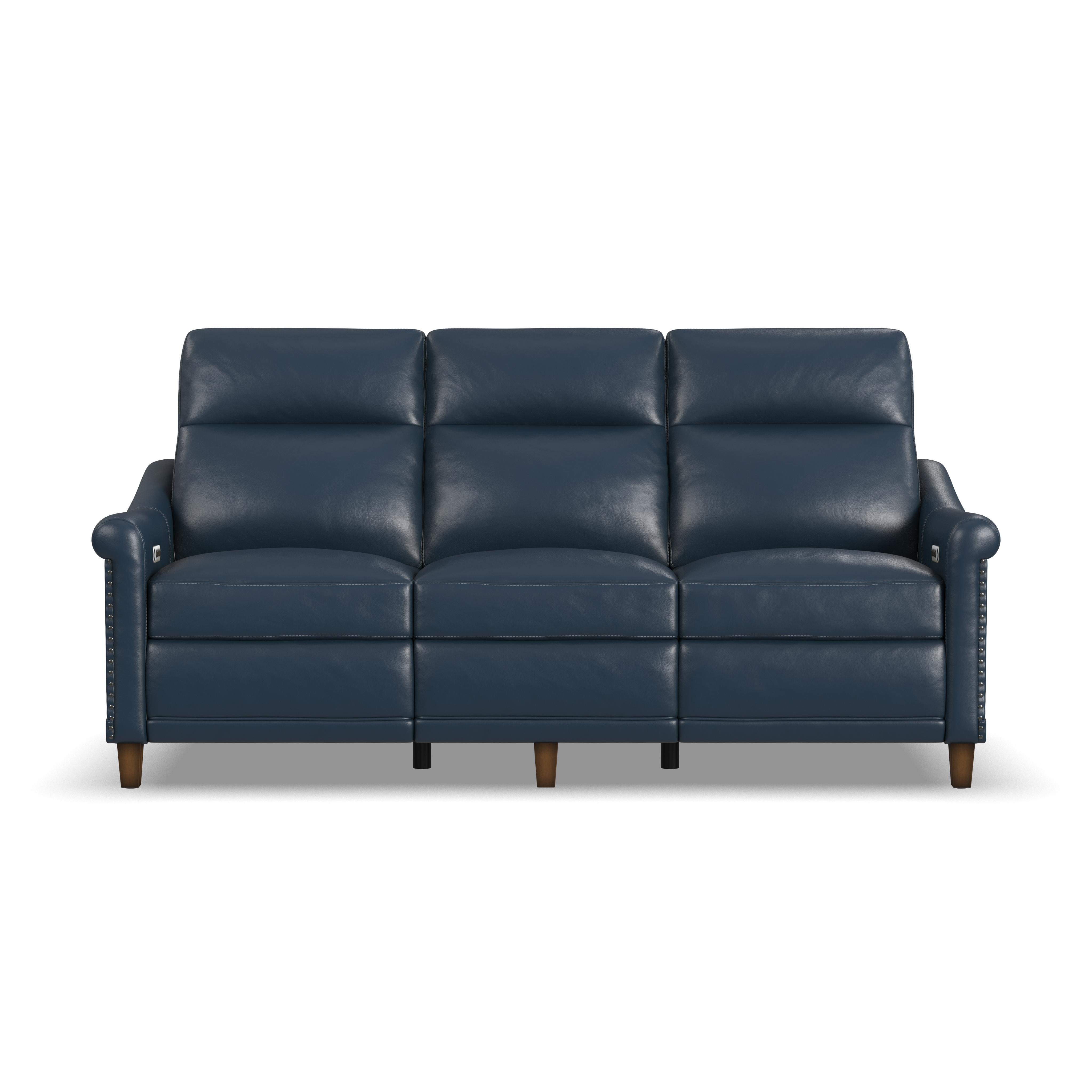 Elizabeth - Power Reclining Sofa With Power Headrest - Sea, blue, view 2
