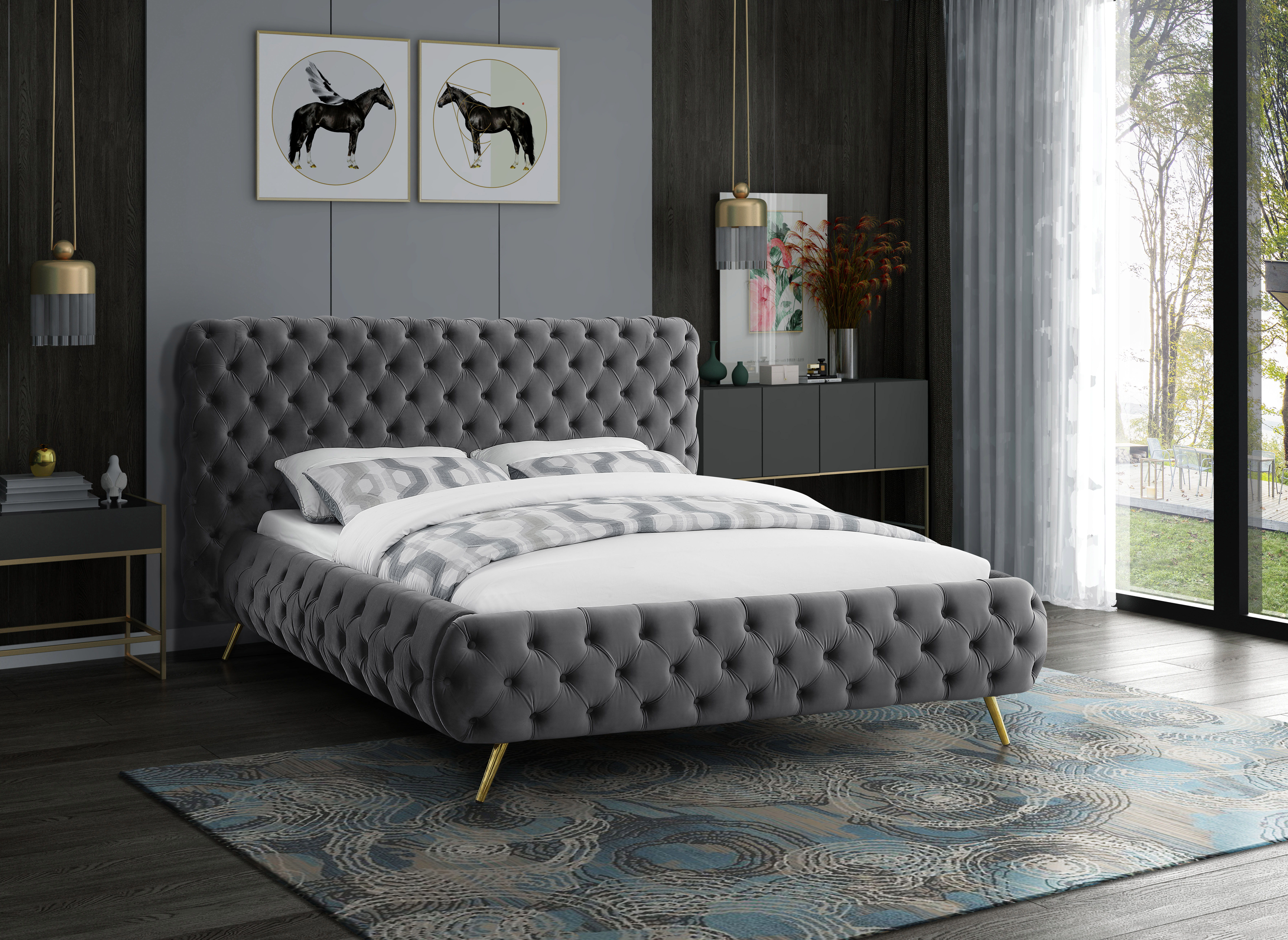 Delano - Queen Bed - Gray
