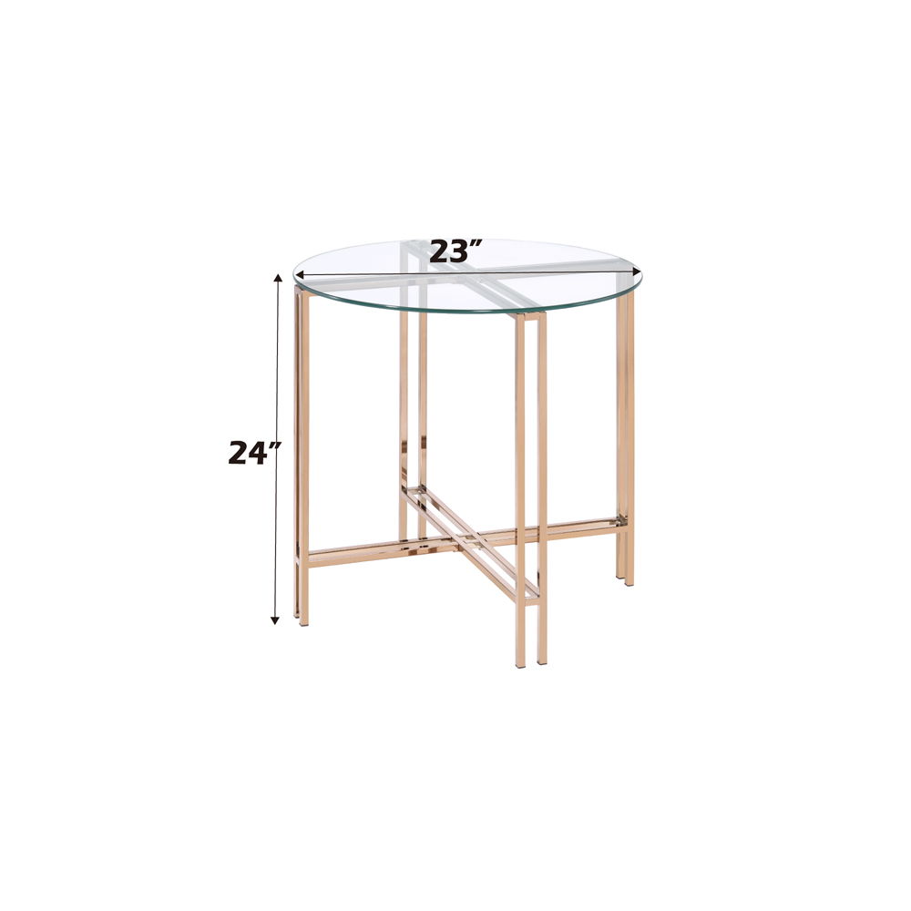 Veises - End Table - Champagne, beige, view 4
