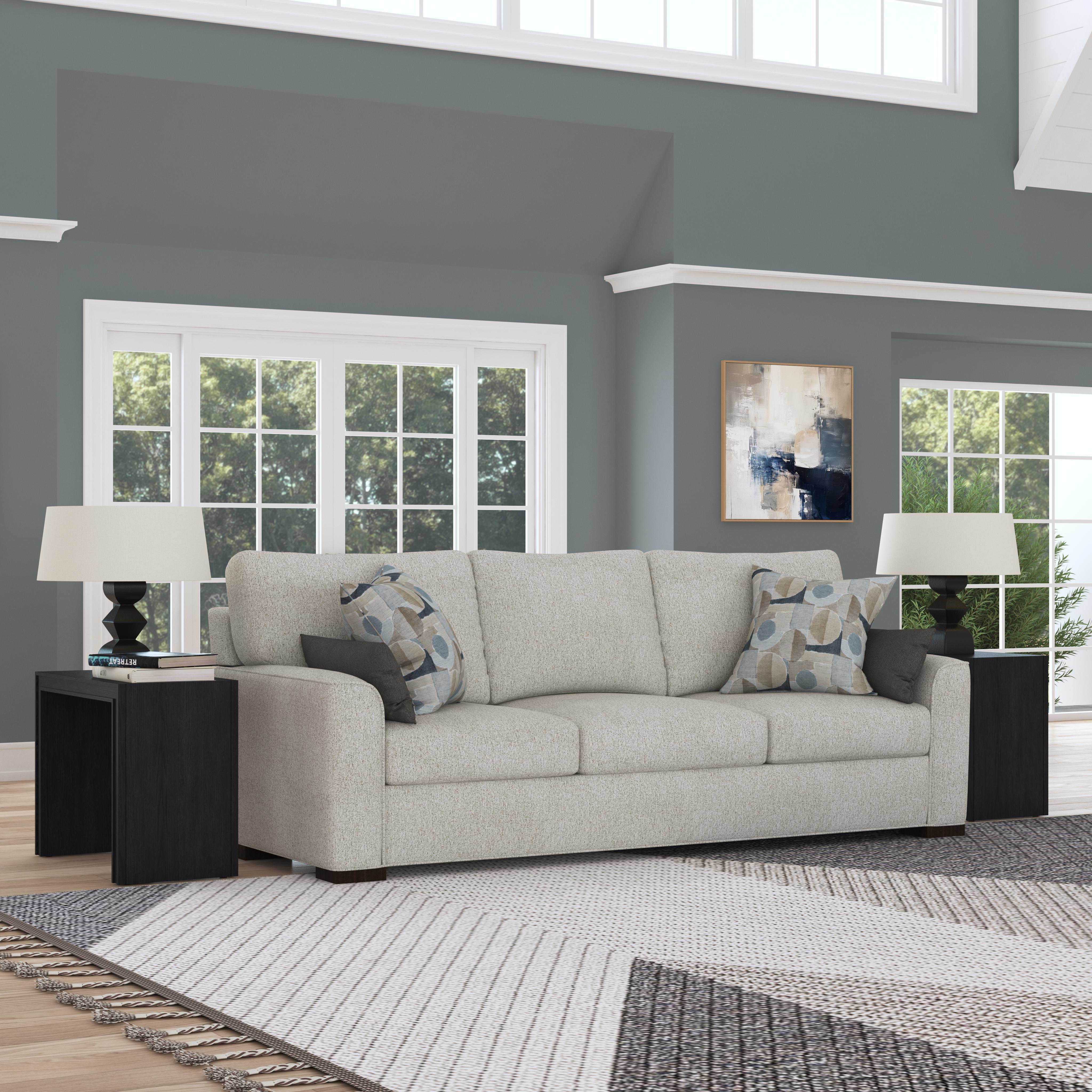 Jasper - Fabric Stationary Sofa, beige